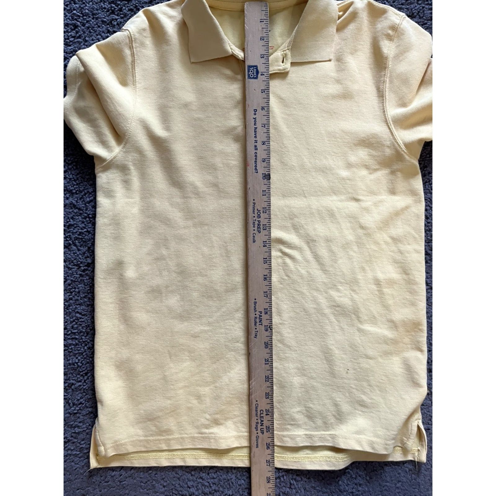 Vintage St. John's Bay Polo Shirt Mens S Yellow Short Sleeve Easy Care Performance Fade Resistant Quick Dry Non-Roll Collar Shrink Resistant Sports Rugby Size US 29 - 5 Thumbnail