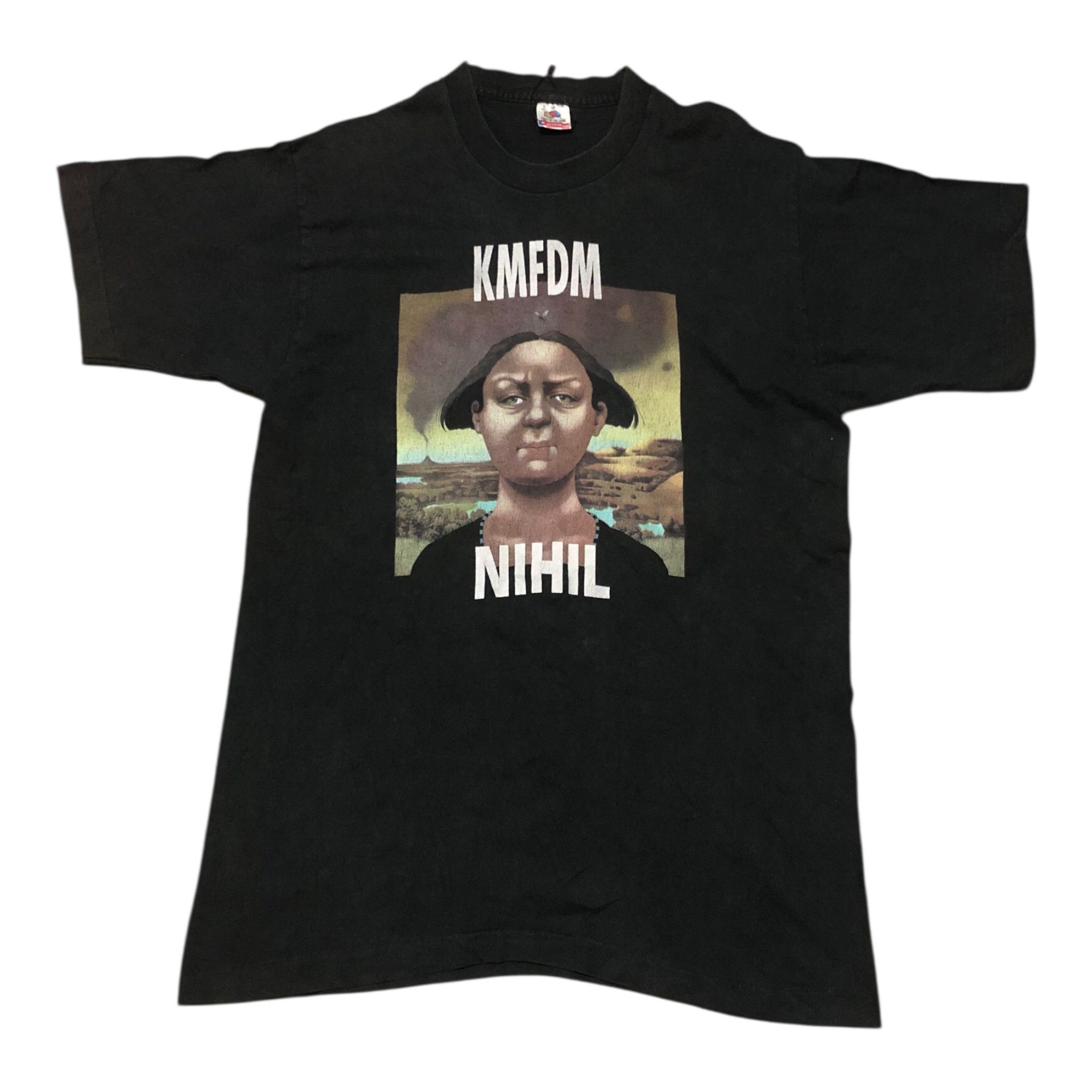 Vintage Vintage 90s KMFDM 'Nihil' Gothic Industrial Band T-Shirt Size US L / EU 52-54 / 3 - 3 Thumbnail