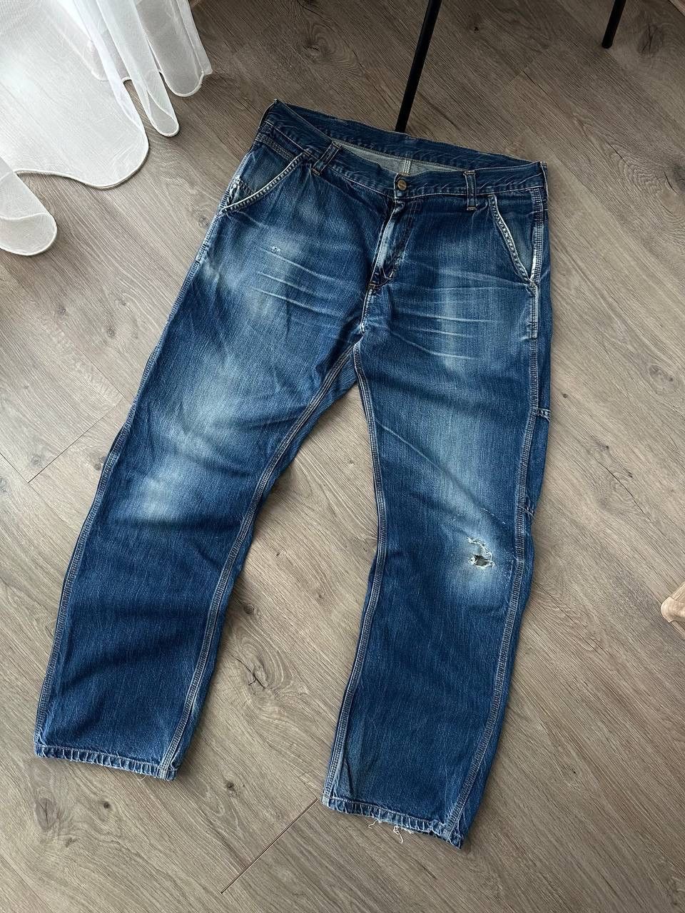 Carhartt × Carhartt Wip × Vintage Vintage Distressed Carhartt Trax Denim Pants Size US 34 / EU 50 - 9 Thumbnail