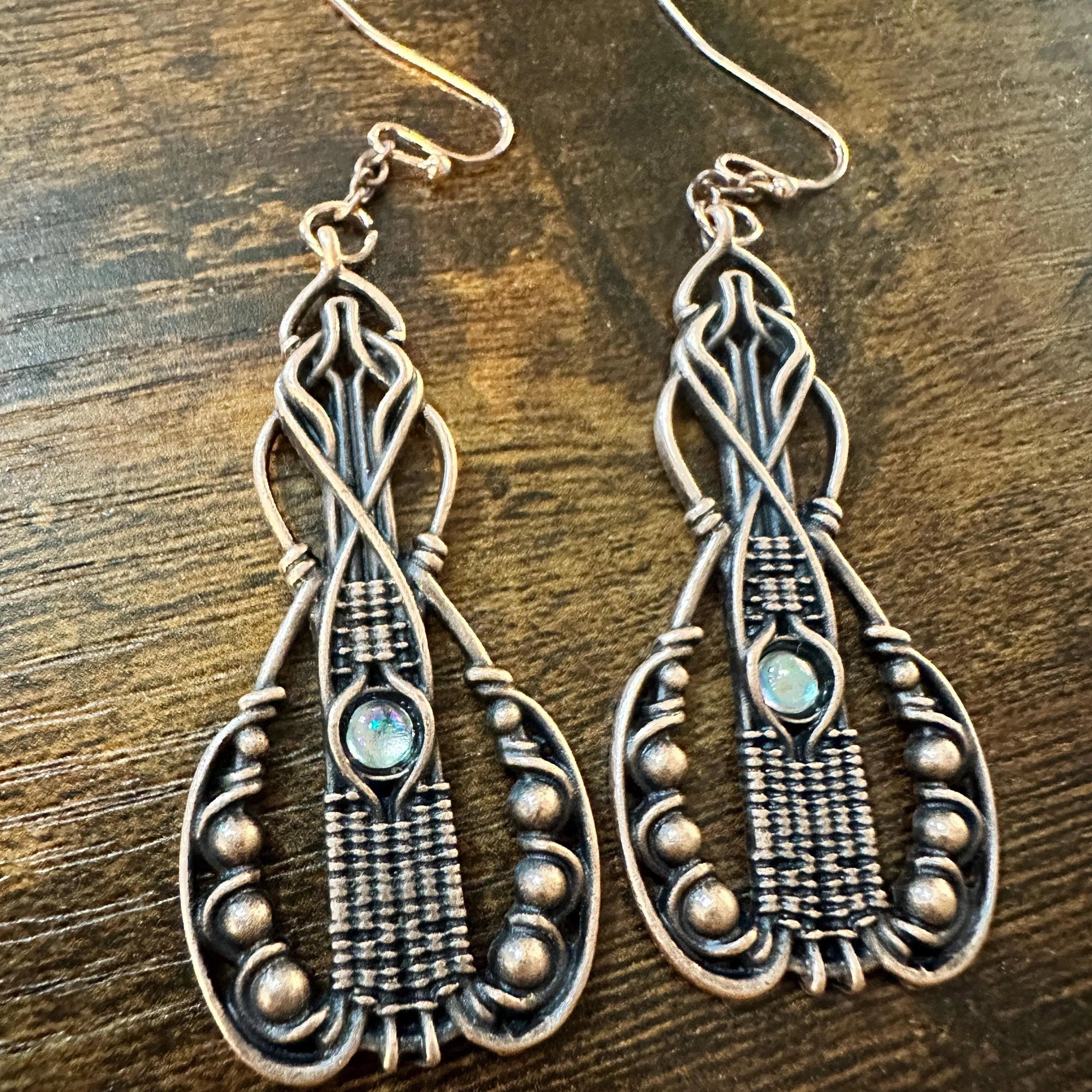 Other Handcrafted Bohemian Copper Wire-Wrapped Dangle Earrings,Lab Size ONE SIZE - 4 Thumbnail