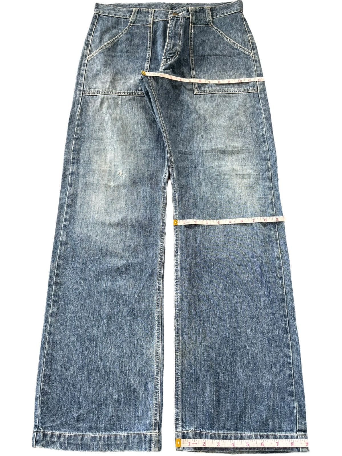 Uniqlo Vintage Uniqlo Baker Distressed Baggy Jeans Size US 33 - 9 Thumbnail