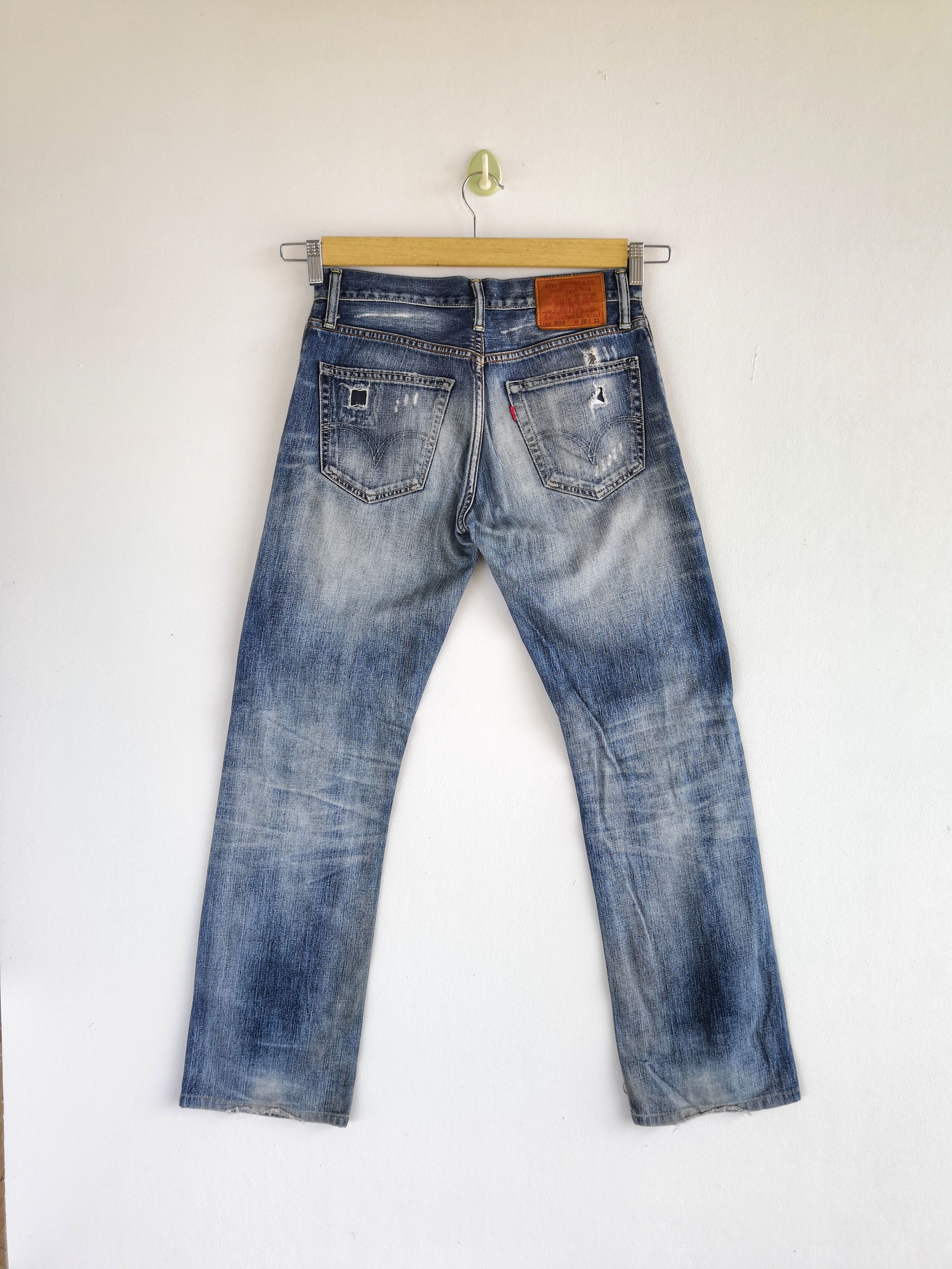 Levi's Vintage Levis Jeans Levi's 505 Distressed Denim Pants Size 28" / US 6 / IT 42 - 2 Thumbnail