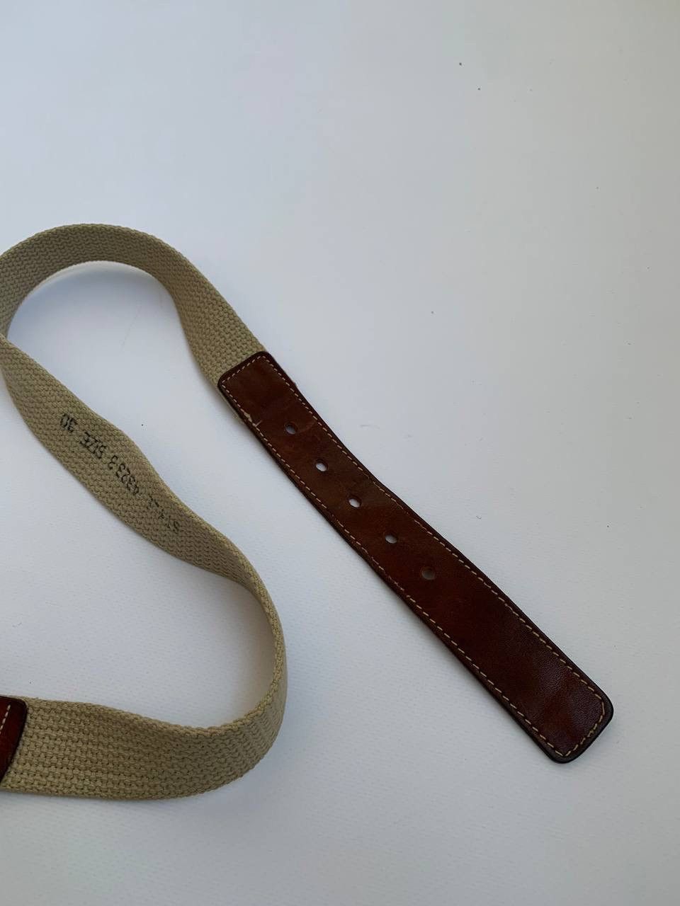 Levi's × Vintage Vintage Levis Belt Made in Canada 80s 90s Brown Buckle Metal Size 30 - 3 Thumbnail
