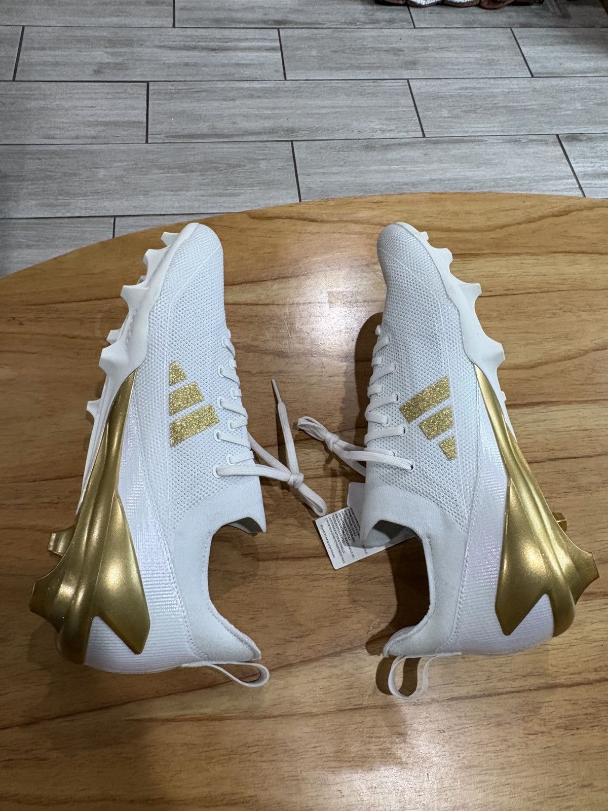 Adidas Adidas ADIZERO ELECTRIC+ White Gold IE3287 Men’s Size 14 Size US 14 / EU 47 - 7 Thumbnail