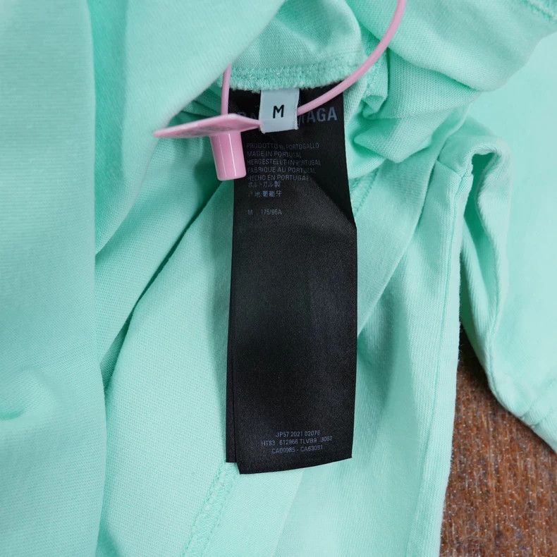 Balenciaga Balenciaga Mint green embroidered logo short sleeve T-shir Size US M / EU 48-50 / 2 - 2 Thumbnail