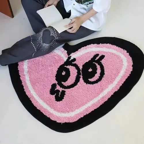 Other Tufting Cute Eyes Heart Shape Rugs Size ONE SIZE - 3 Thumbnail