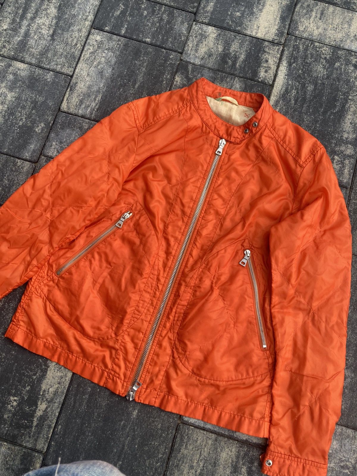 Prada Vintage Prada Orange Windbreaker Jacket Retro y2k Size S / US 4 / IT 40 - 4 Thumbnail