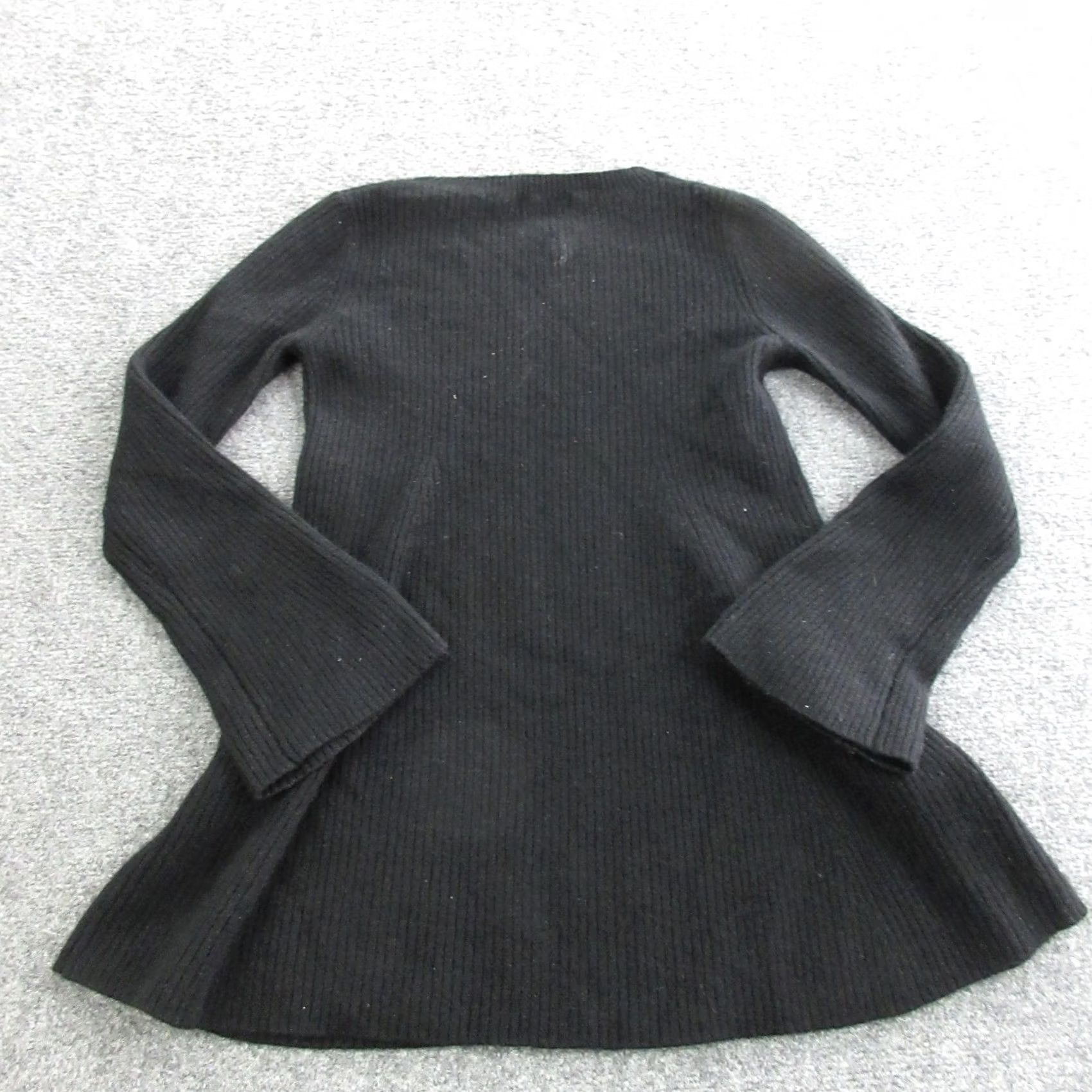 Bell The Cashmere Project Sweater Tunic Womens S Black Crewneck Bell Sleeve Knit 100% Cashmere Size S / US 4 / IT 40 - 7 Thumbnail