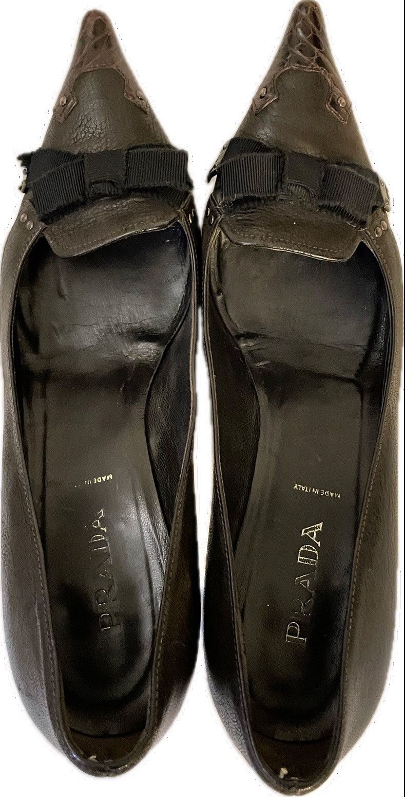 Prada Prada Leather Heels Size US 8 / IT 38 - 3 Thumbnail