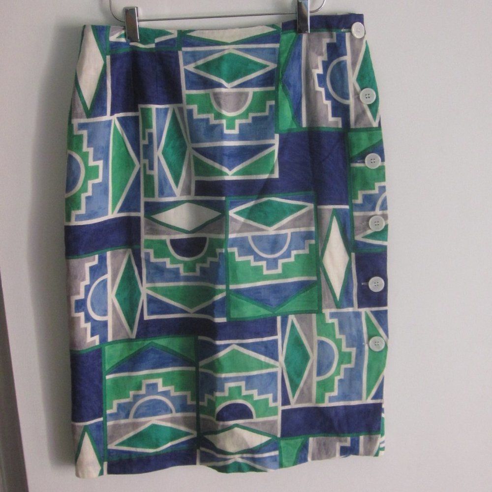 By Malene Birger Helene Sidel Vintage 1960's Button Up Skirt Size 12 Lined 31 Size 30" / US 8 / IT 44 - 3 Thumbnail