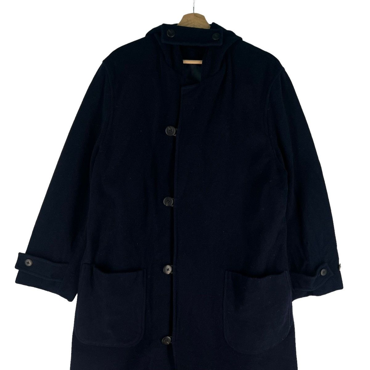 Yohji Yamamoto 🔥RUNWAY 90’s IMPER MEABLE YOHJI YAMAMOTO WOOL LONG FLY COATS Size US S / EU 44-46 / 1 - 3 Thumbnail