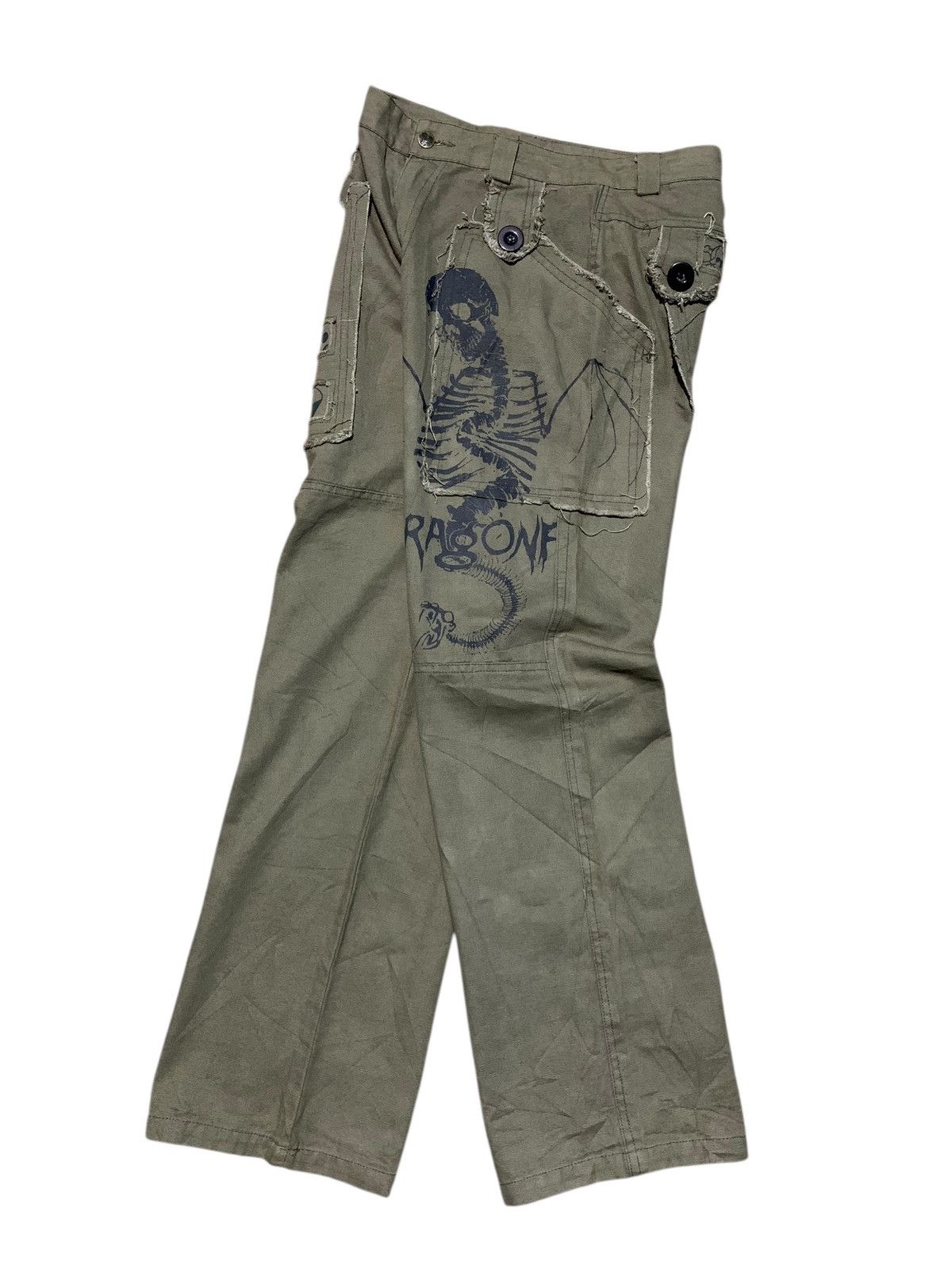 If Six Was Nine Vintage Gaibatou japan skull dragon fatigue monkey pants Size US 28 / EU 44 - 9 Thumbnail