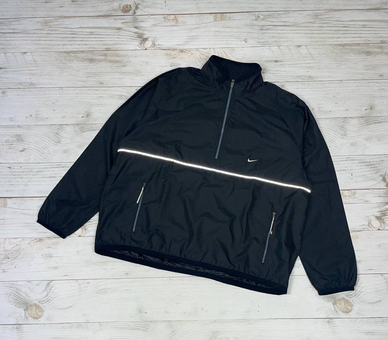 Nike × Vintage Vintage Nike Jacket Anorak Reflective 1/2 Zip Drill Y2K Size US XL / EU 56 / 4 - 4 Thumbnail