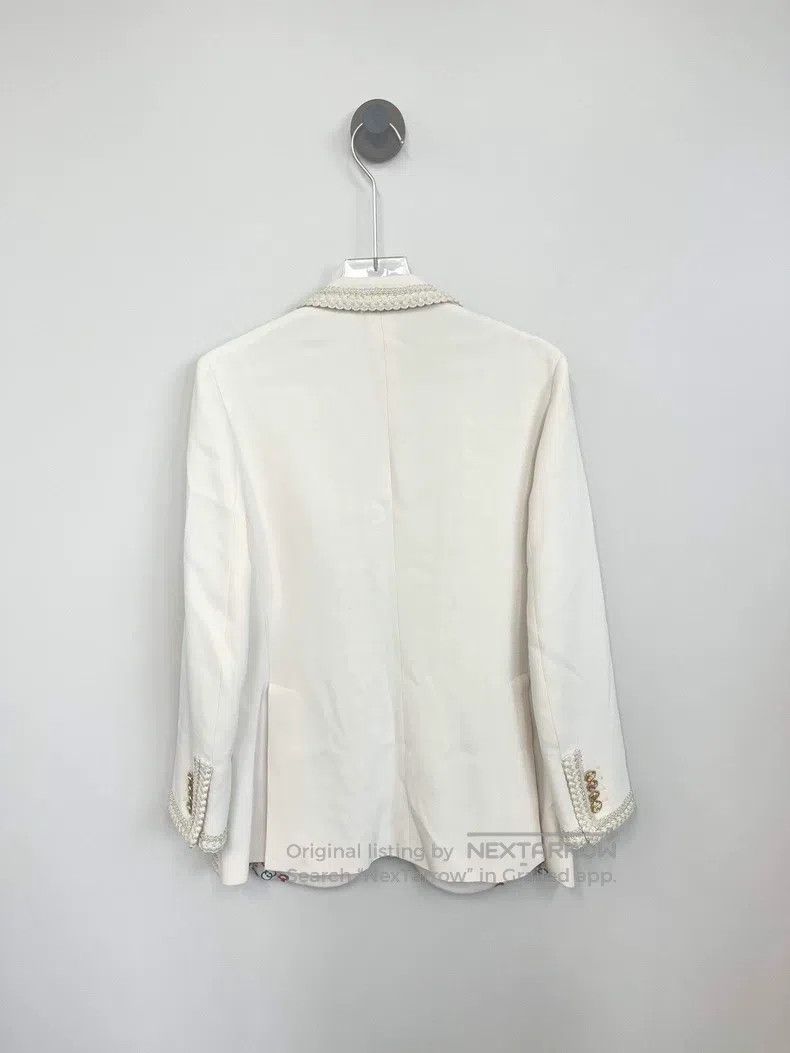 Gucci Gucci Beige gold buckle court style woven rolled edge lini Size XS / US 0-2 / IT 36-38 - 2 Thumbnail
