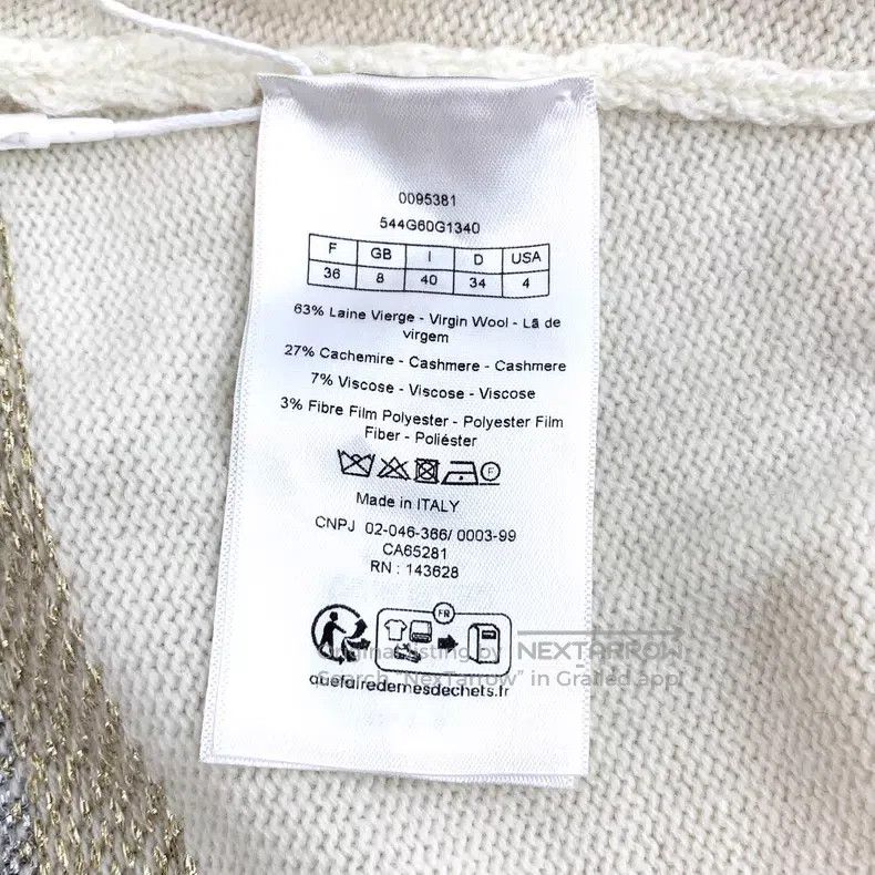Dior Dior Beige wool five-pointed star embroidery lapel zipper Size XS / US 0-2 / IT 36-38 - 7 Thumbnail