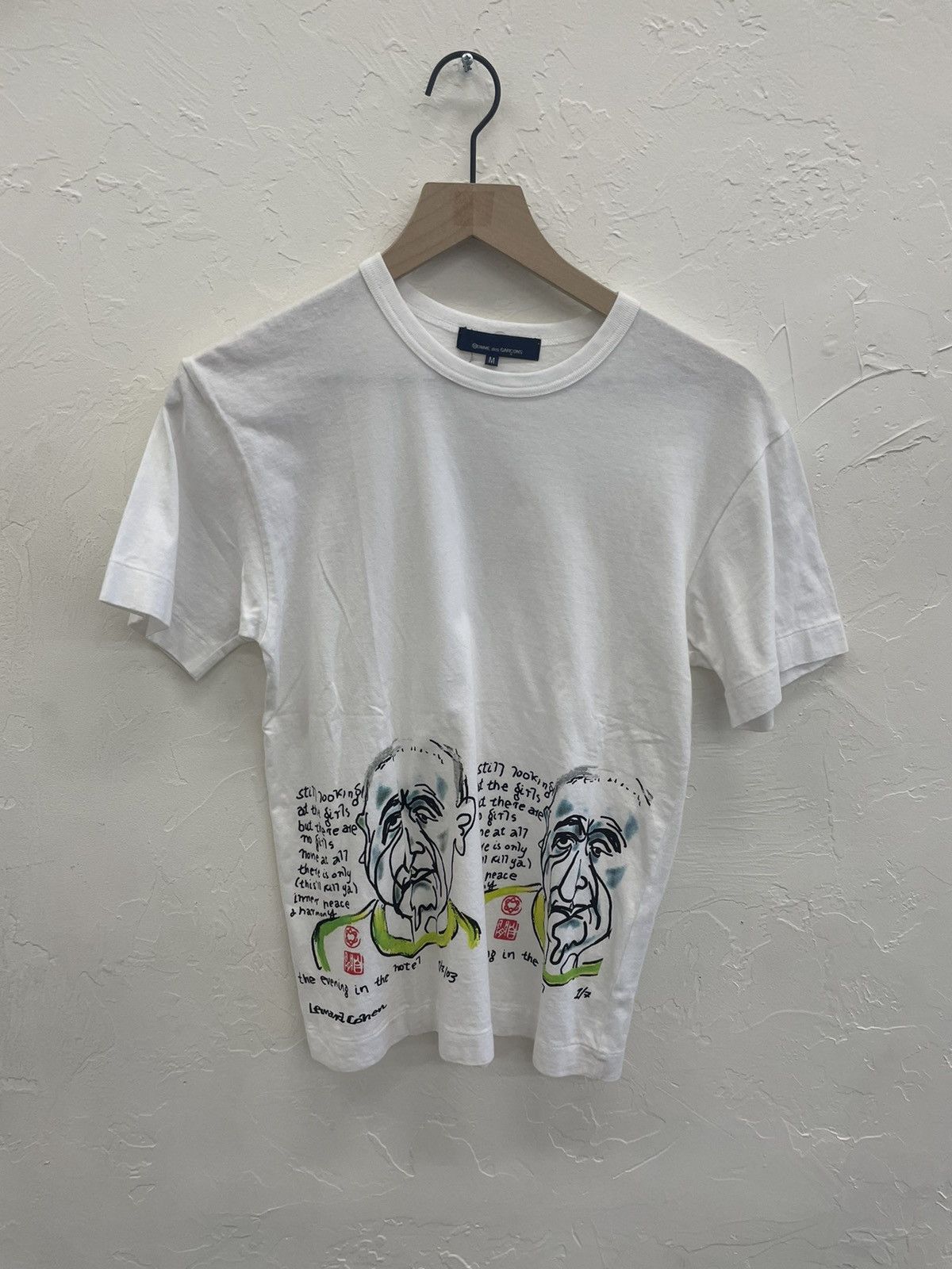 Comme des Garcons CDG x Leonard Cohen AD2012 Self Portrats T-Shirt