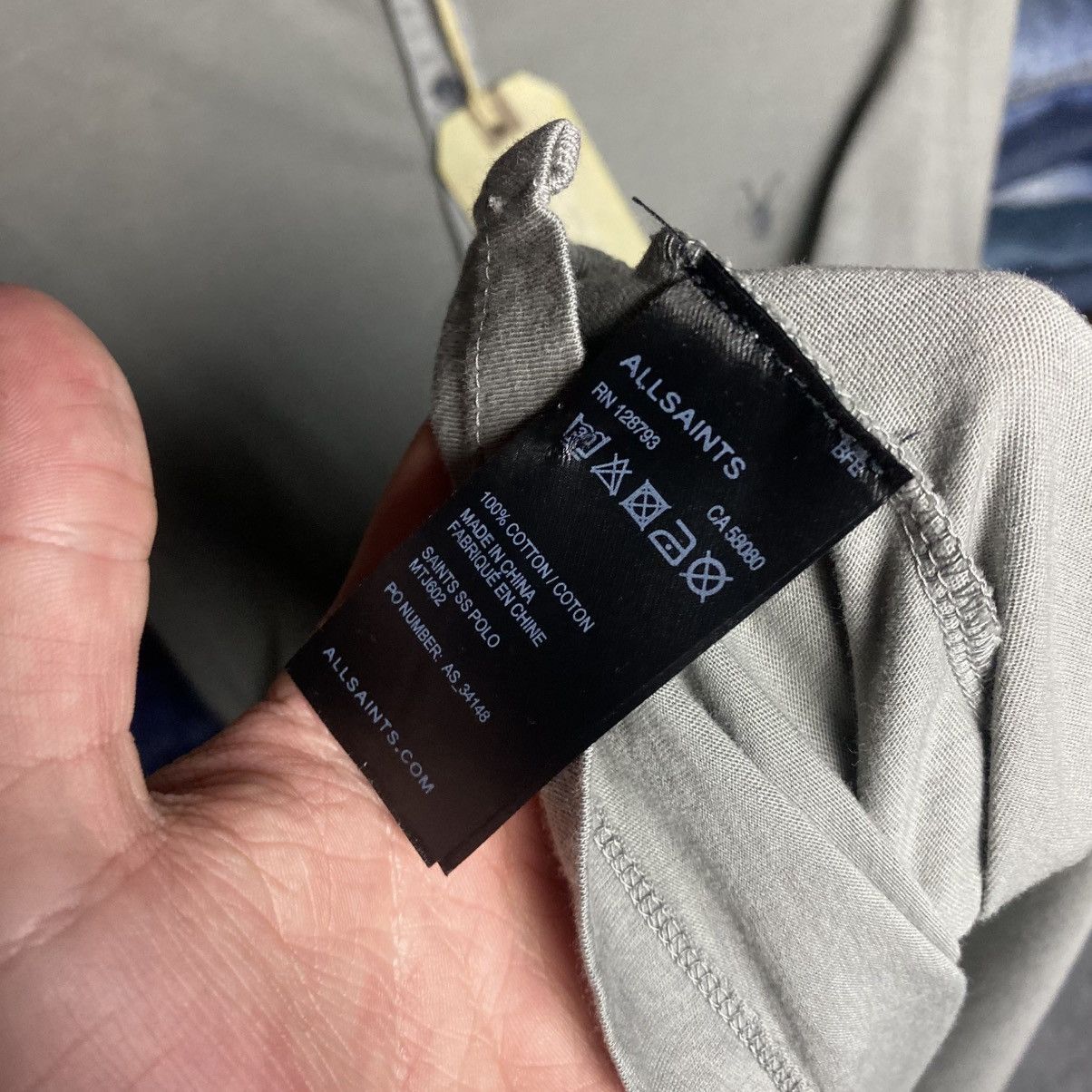 Allsaints Mens Allsaints Small logo basic streetwear polo size S Size US S / EU 44-46 / 1 - 6 Thumbnail