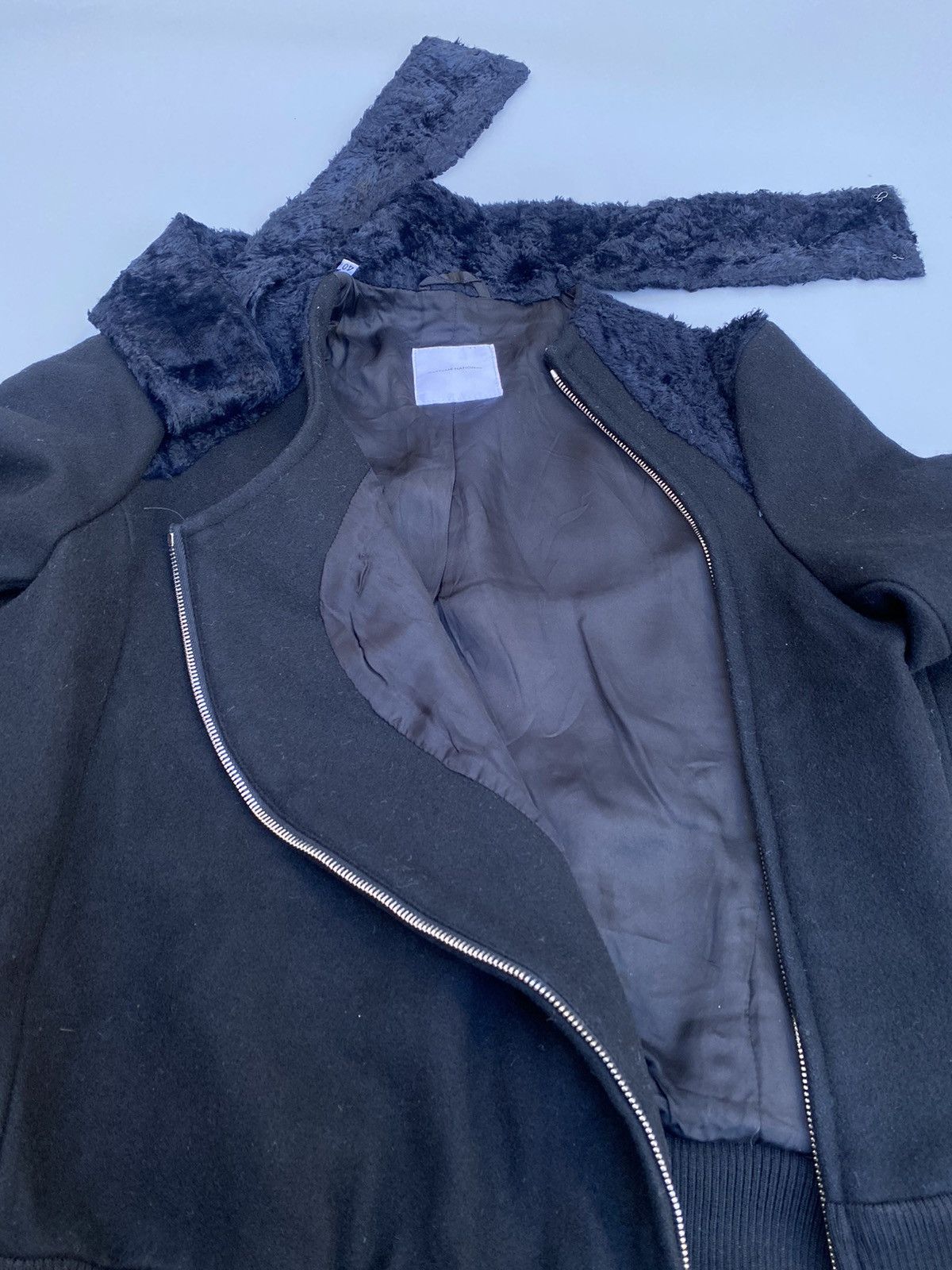 Costume National Fall 2000- Spiral Zip Wool/Nylon Blend Jacket Size S / US 4 / IT 40 - 12 Thumbnail