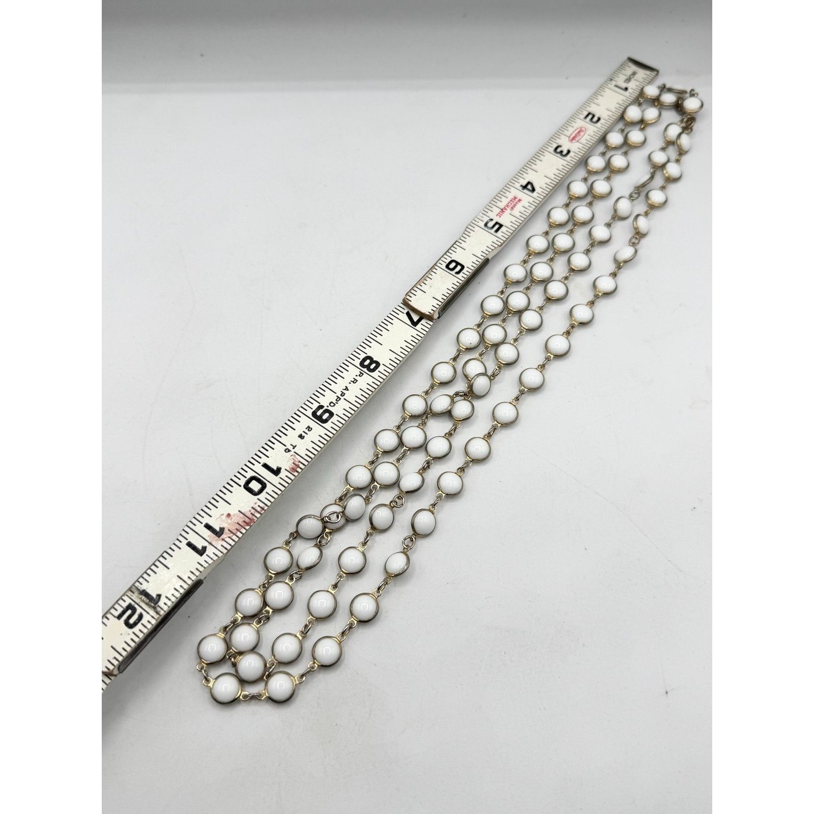 Vintage Vintage milk glass beaded chain necklace Size ONE SIZE - 6 Thumbnail