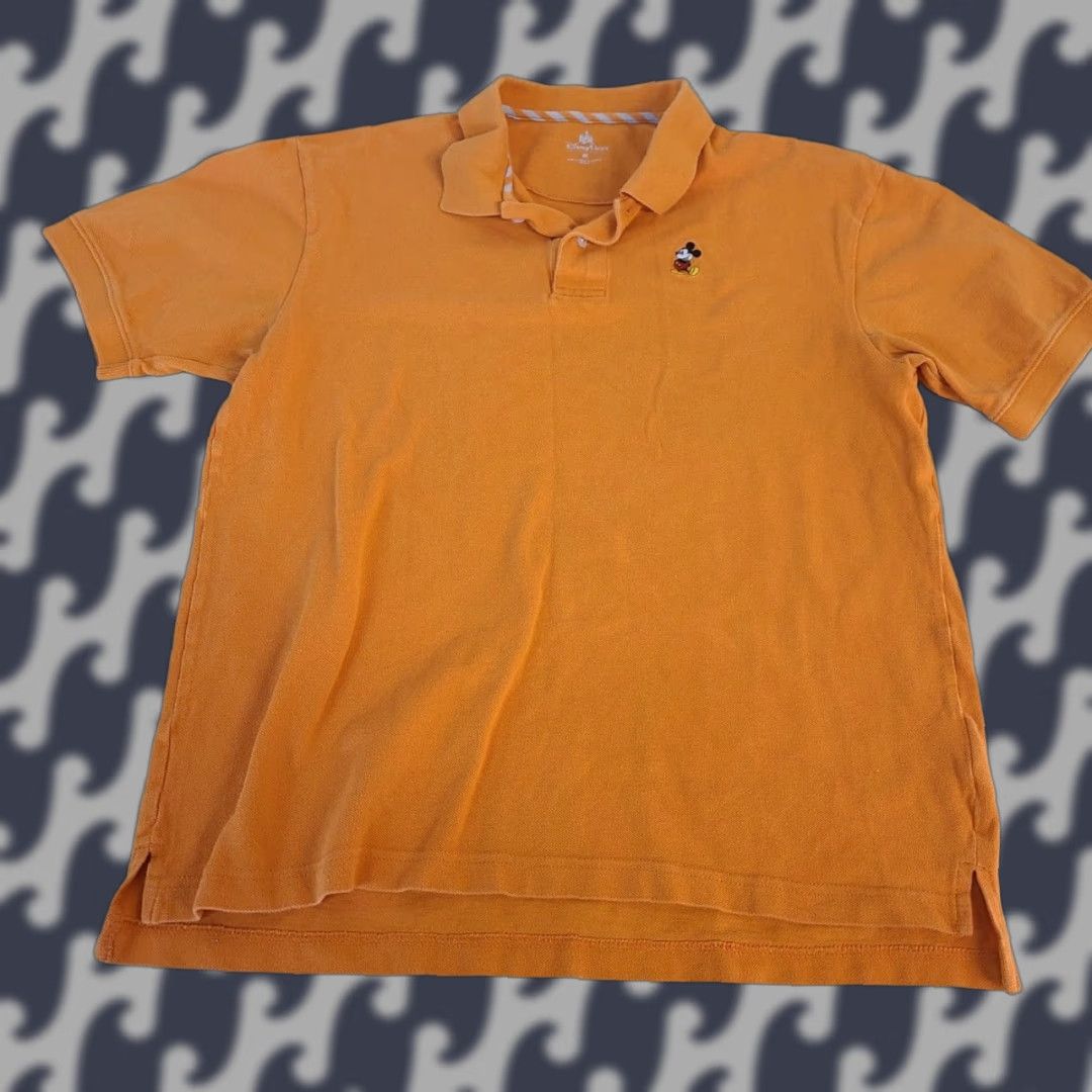 Vintage Disney Parks Mickey Mouse Orange Polo Shirt Mens Medium Size US M / EU 48-50 / 2 - 1 Thumbnail