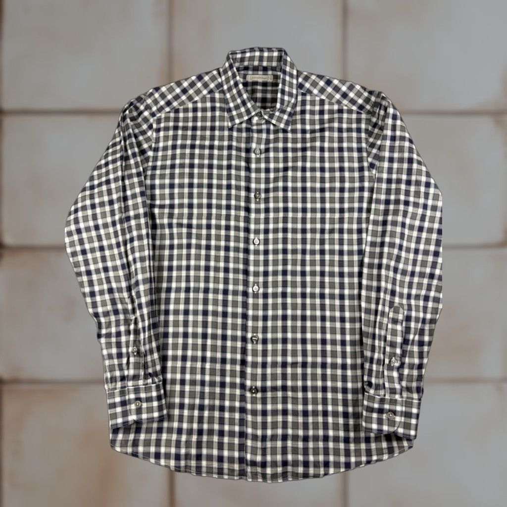 Ermenegildo Zegna Ermenegildo Zegna Shirt Mens XL Button-Up Casual Long Sleeve Cotton Plaid Multicolor Button-Down Collared Classic Designer Preppy Sports Resort Size US XL / EU 56 / 4 - 1 Thumbnail