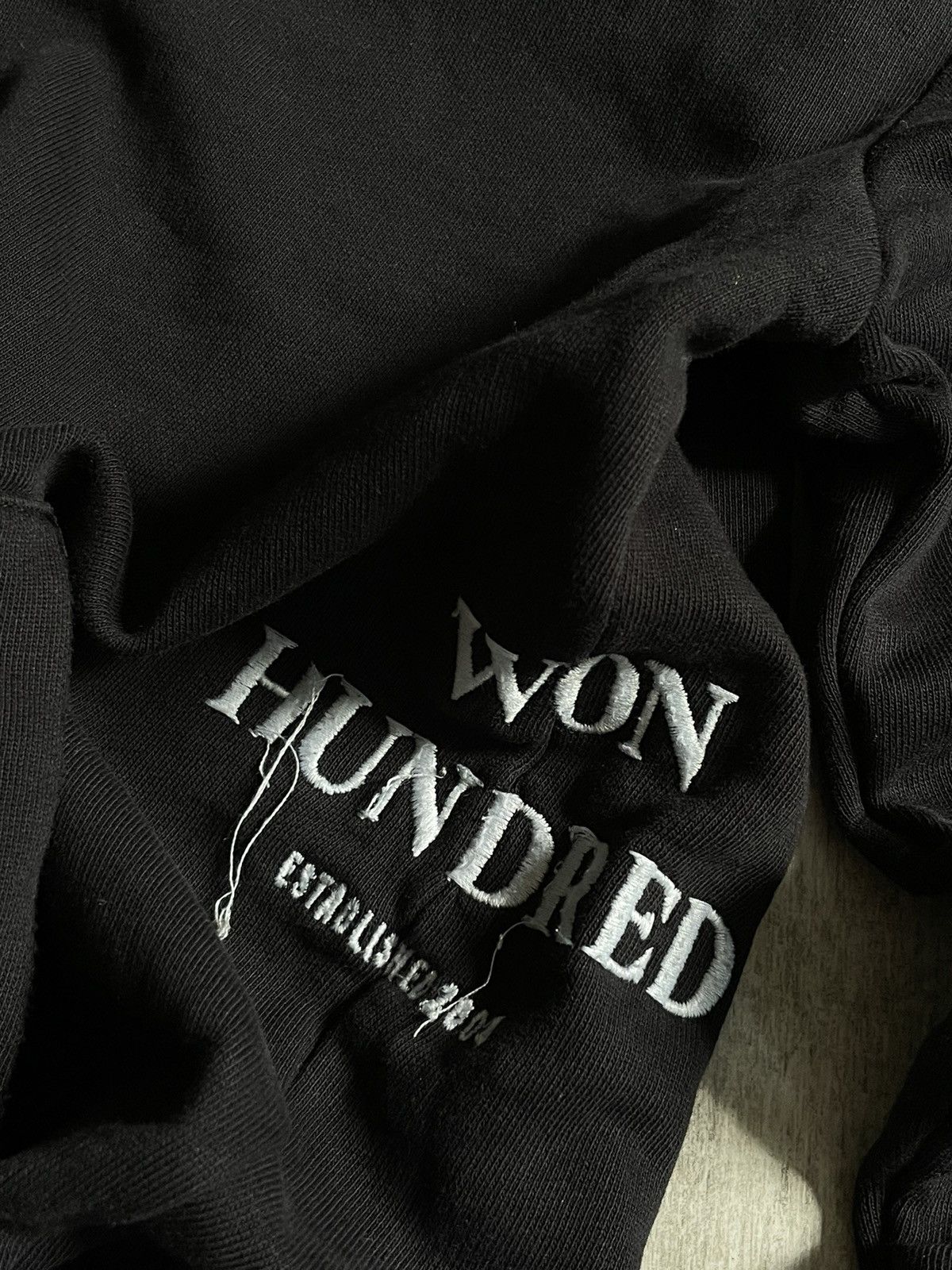 Won Hundred Won Hundred Detroit Black Hoodies Knit Logo RARE Size US M / EU 48-50 / 2 - 3 Thumbnail