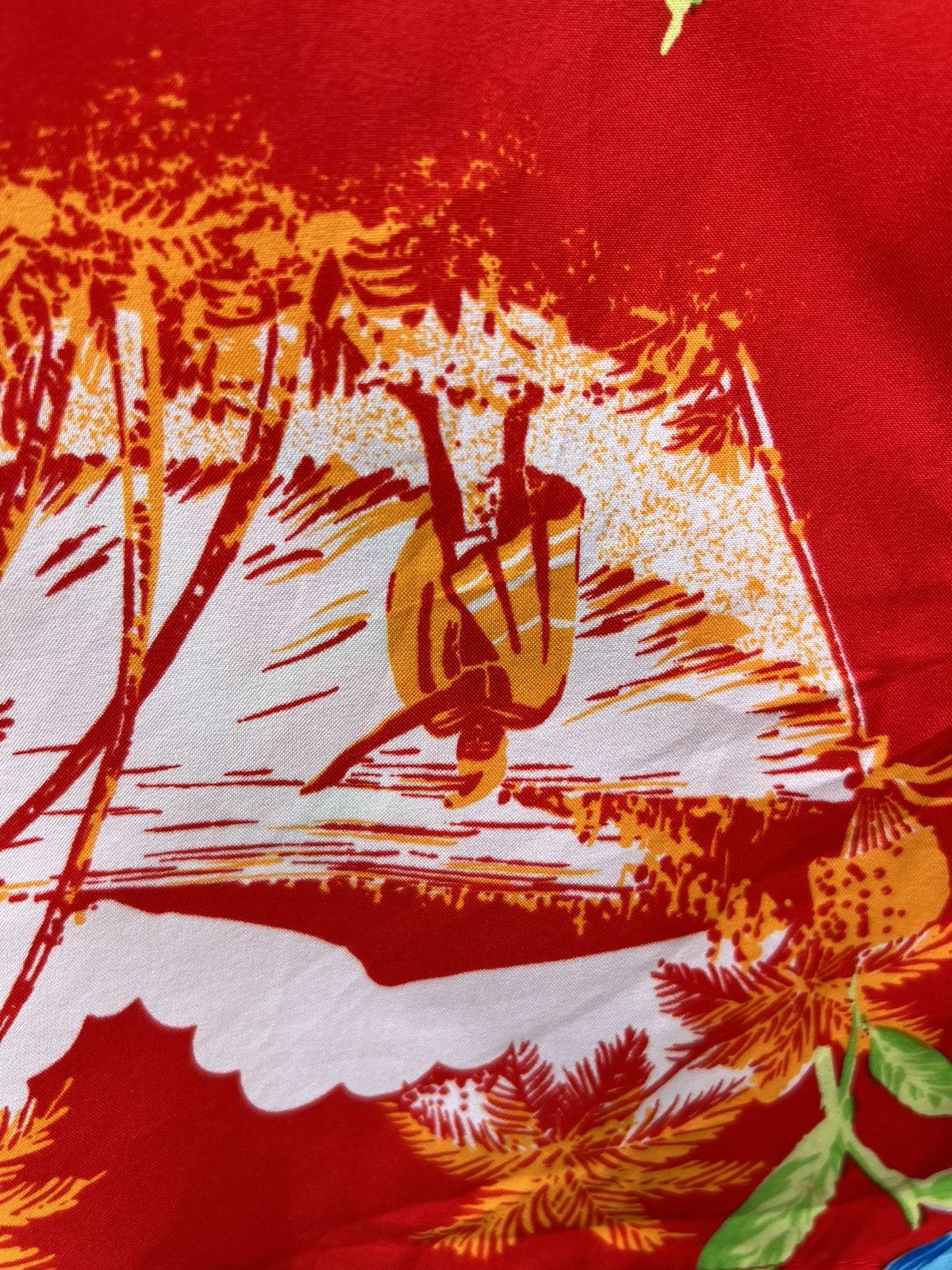 Vintage Vintage 70s Made in Hawaii Hibiscus Red Hawaiian Shirt Size US S / EU 44-46 / 1 - 12 Thumbnail