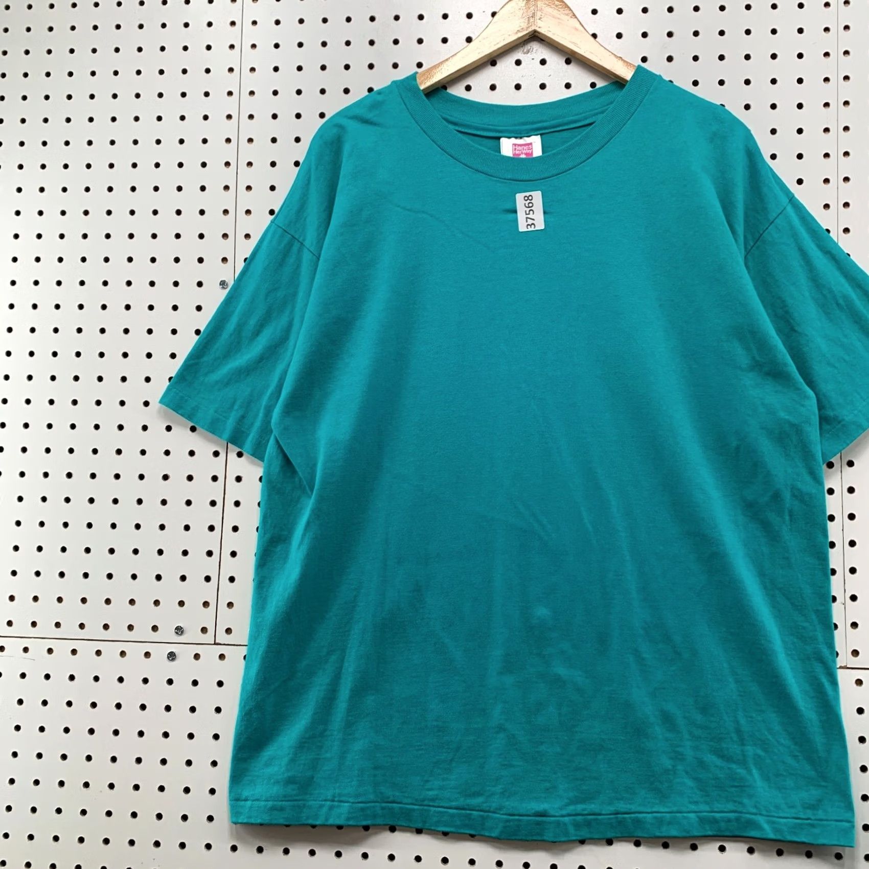 Hanes VINTAGE Hanes Shirt Womens L Green Teal USA Made Crew Neck Short Sleeve Pullover Size L / US 10 / IT 46 - 4 Thumbnail