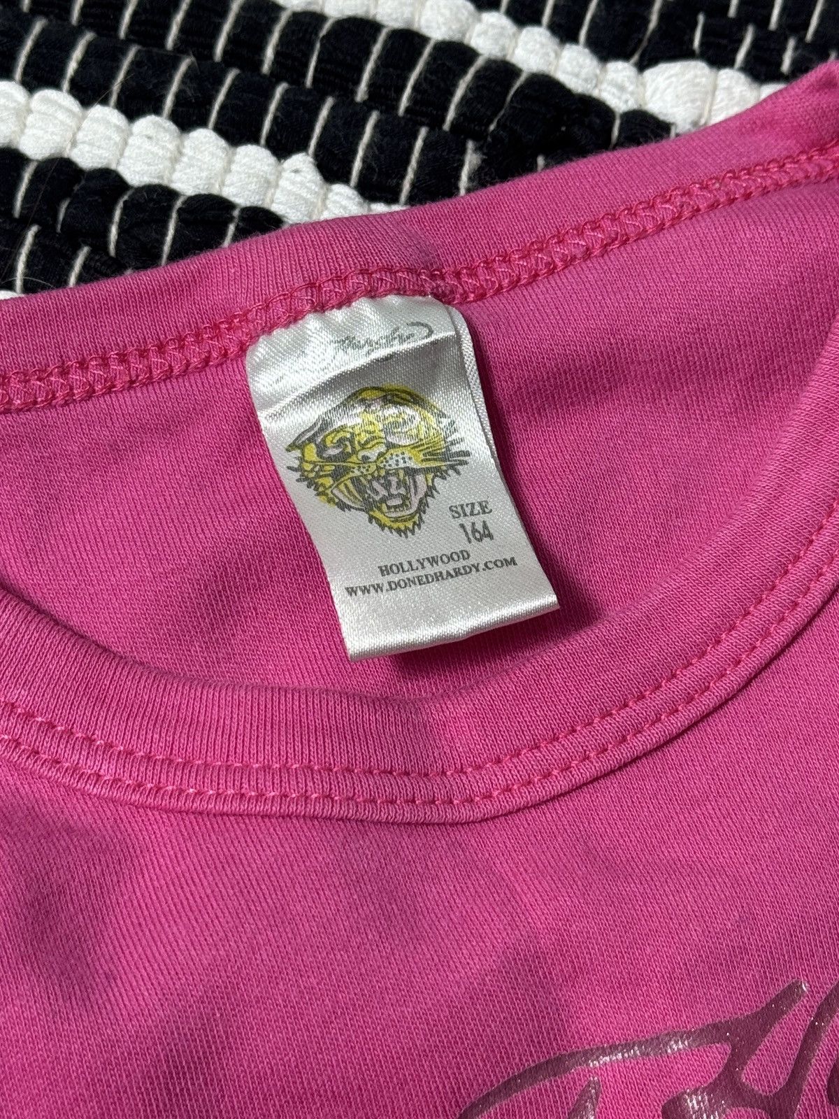 Ed Hardy VINTAGE ED HARDY 2000s PINK TEE SHIRT Size S / US 4 / IT 40 - 4 Thumbnail