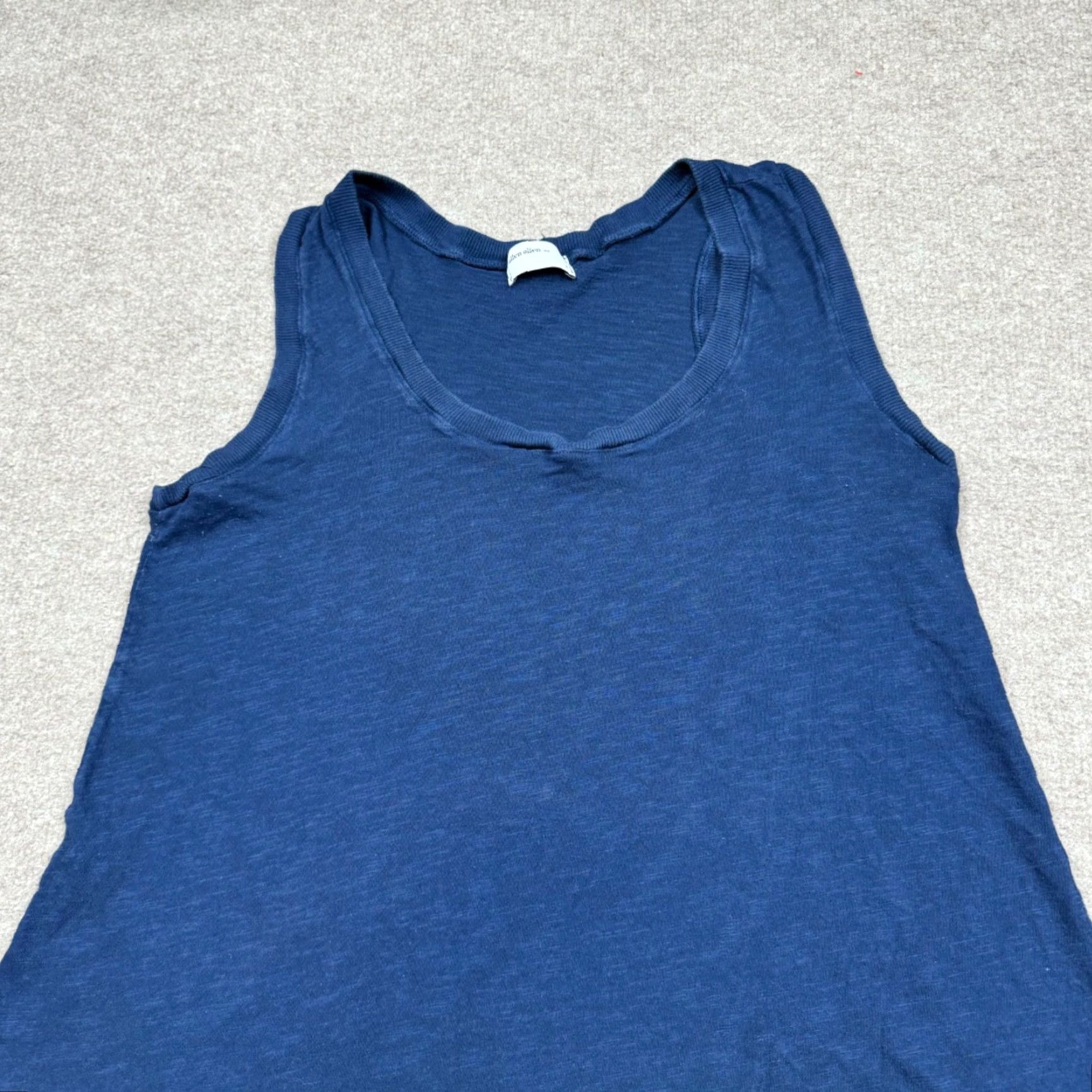 Vintage USA Tank Top Womens L Blue Sleeveless Lightweight Casual Shirt Size L / US 10 / IT 46 - 2 Thumbnail