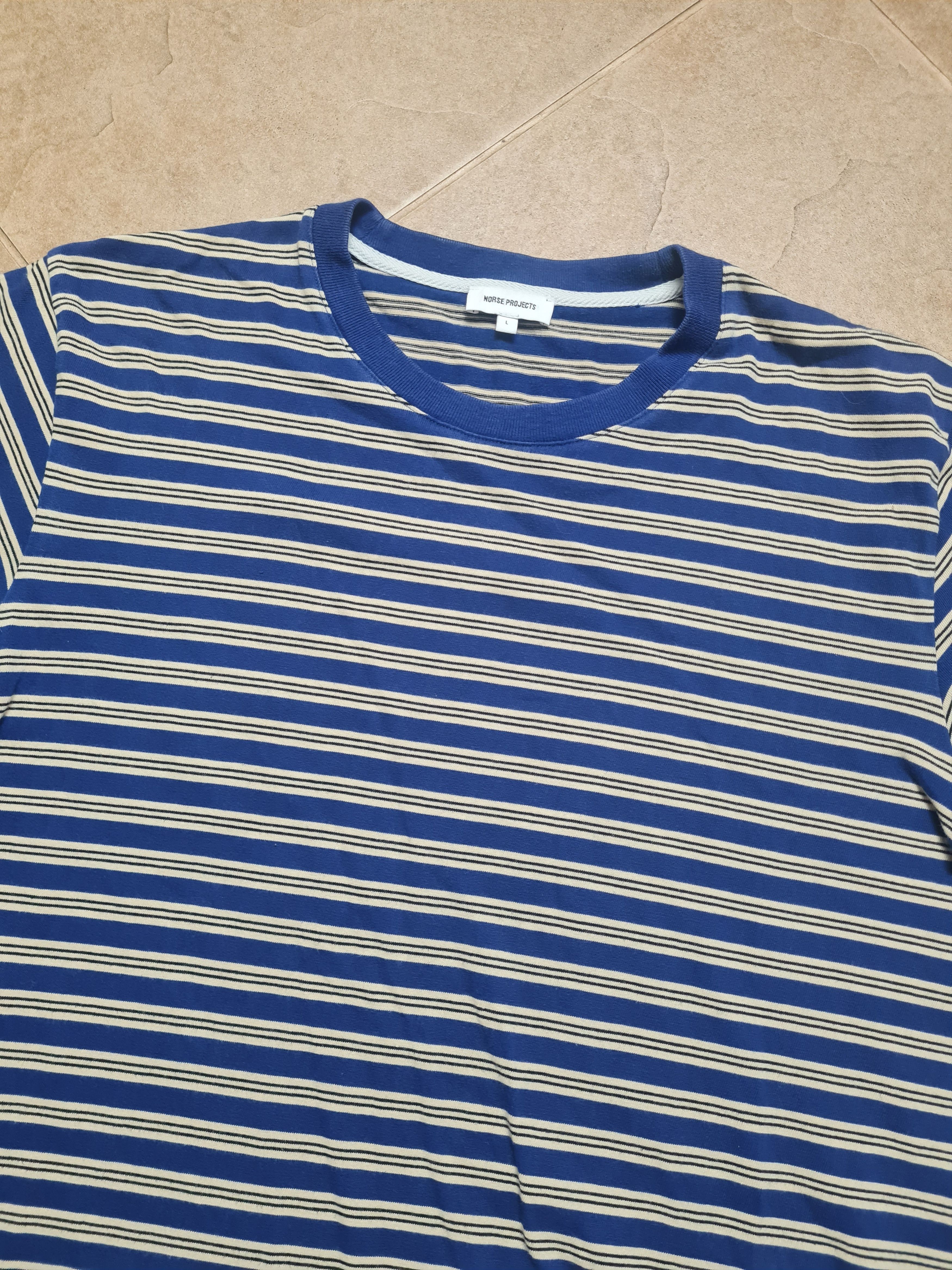 Norse Projects T-SHIRT Norse Projects Johannes Nautical Stripe Oranic Sz L Size US L / EU 52-54 / 3 - 5 Thumbnail
