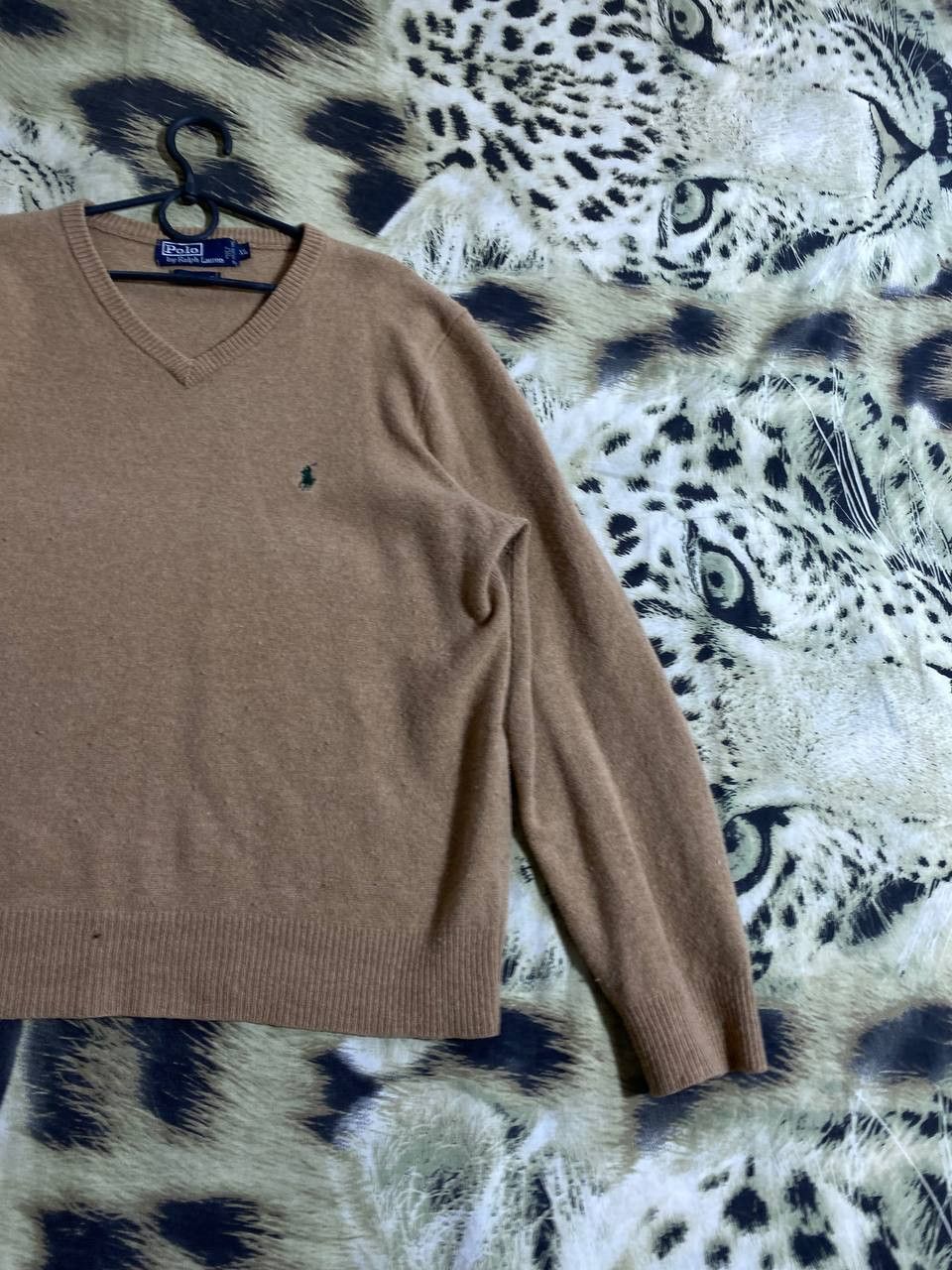 Polo Ralph Lauren × Ralph Lauren × Vintage 90s Vintage Polo Ralph Lauren Khaki Knit Sweater Size US XL / EU 56 / 4 - 12 Thumbnail