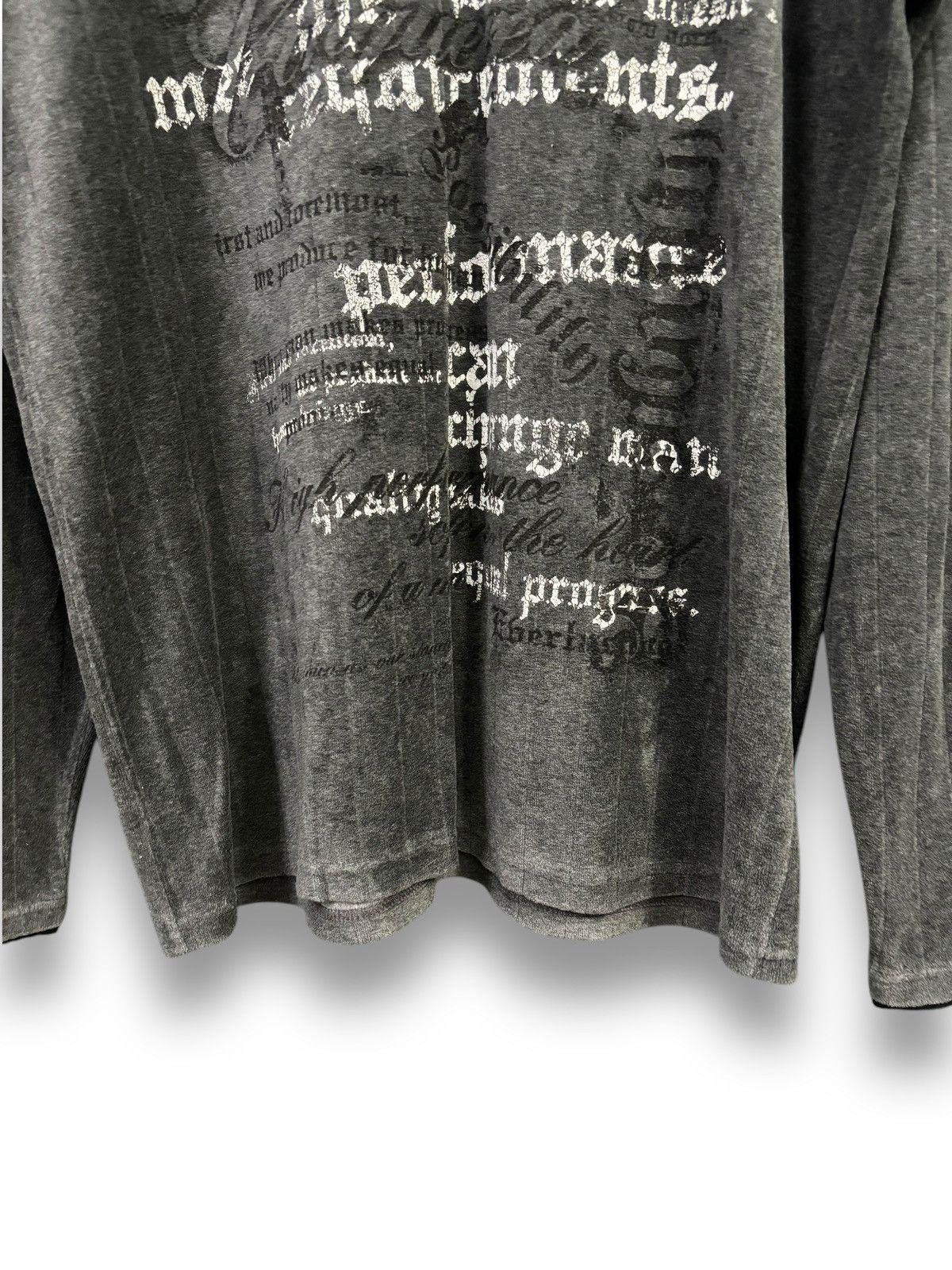If Six Was Nine Vintage Japanese Brand Poem Lace Up Long Sleeve Punk T-shirt Size US L / EU 52-54 / 3 - 8 Thumbnail