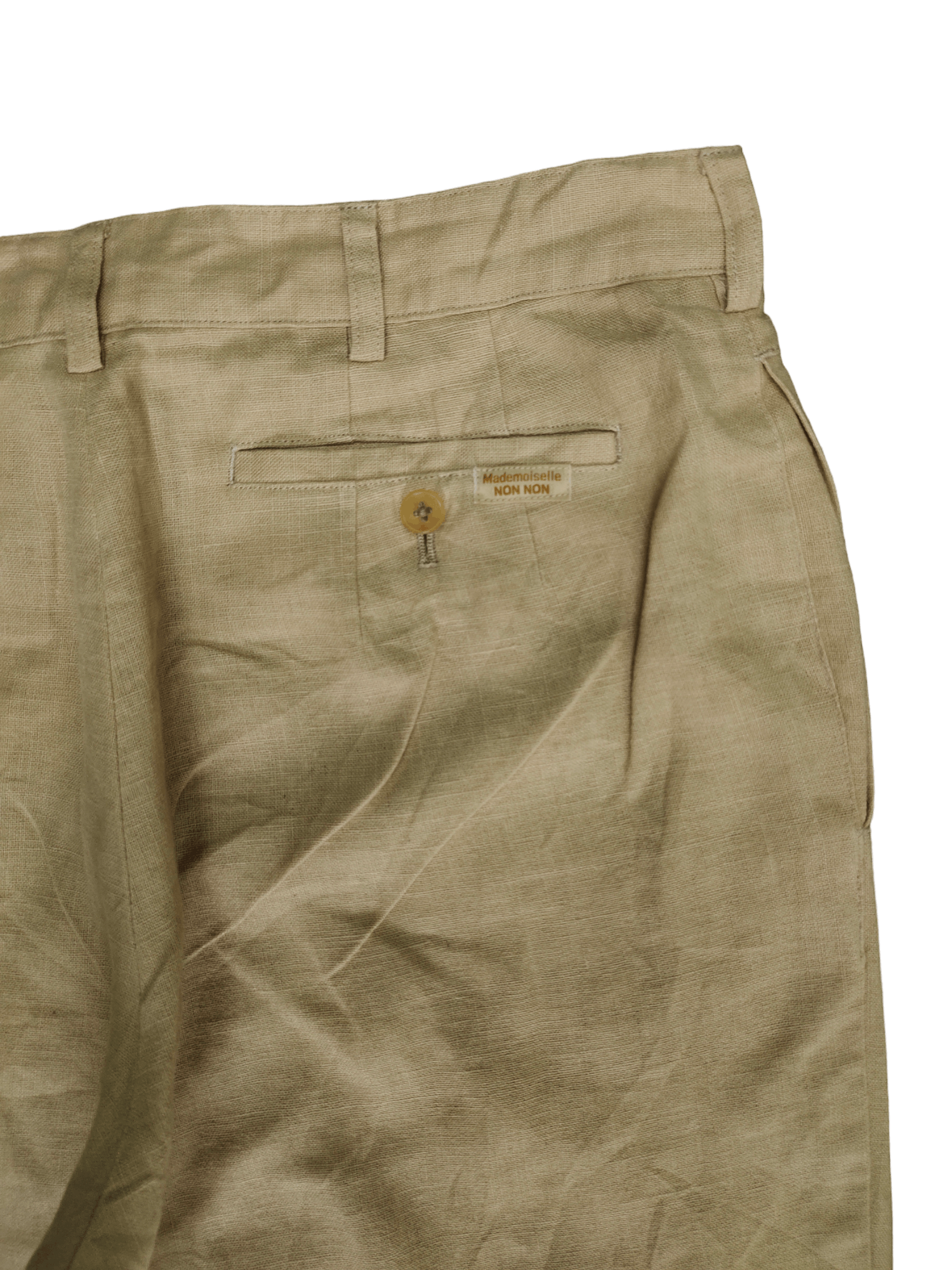 Mademoiselle Non Non Vintage 90s Mademoiselle Linen Trouser Pants Size US 29 - 12 Thumbnail