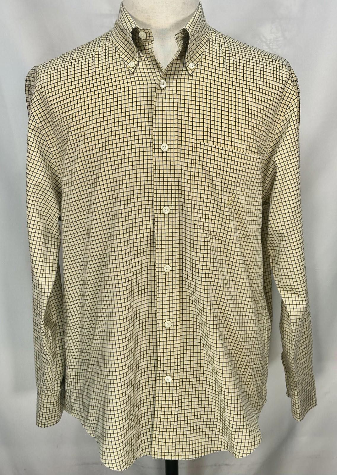 Nautica Nautica Check Pattern 100% Cotton Button Up Yellow Men's M Size US M / EU 48-50 / 2 - 1 Thumbnail