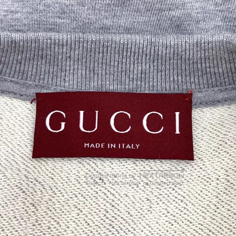 Gucci Gucci 24 gray logo letter print cotton round-neck long-sle Size US XS / EU 42 / 0 - 5 Thumbnail