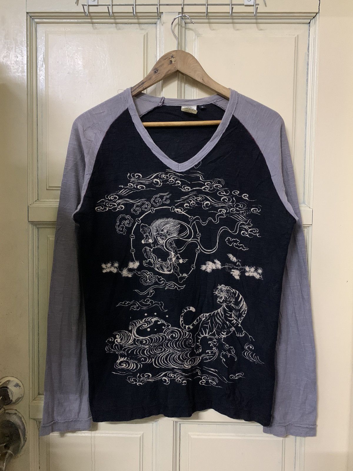 Karakuri Tamashii Vtg Japanese Ku Usa Sukajan T Shirt Size US M / EU 48-50 / 2 - 1 Thumbnail