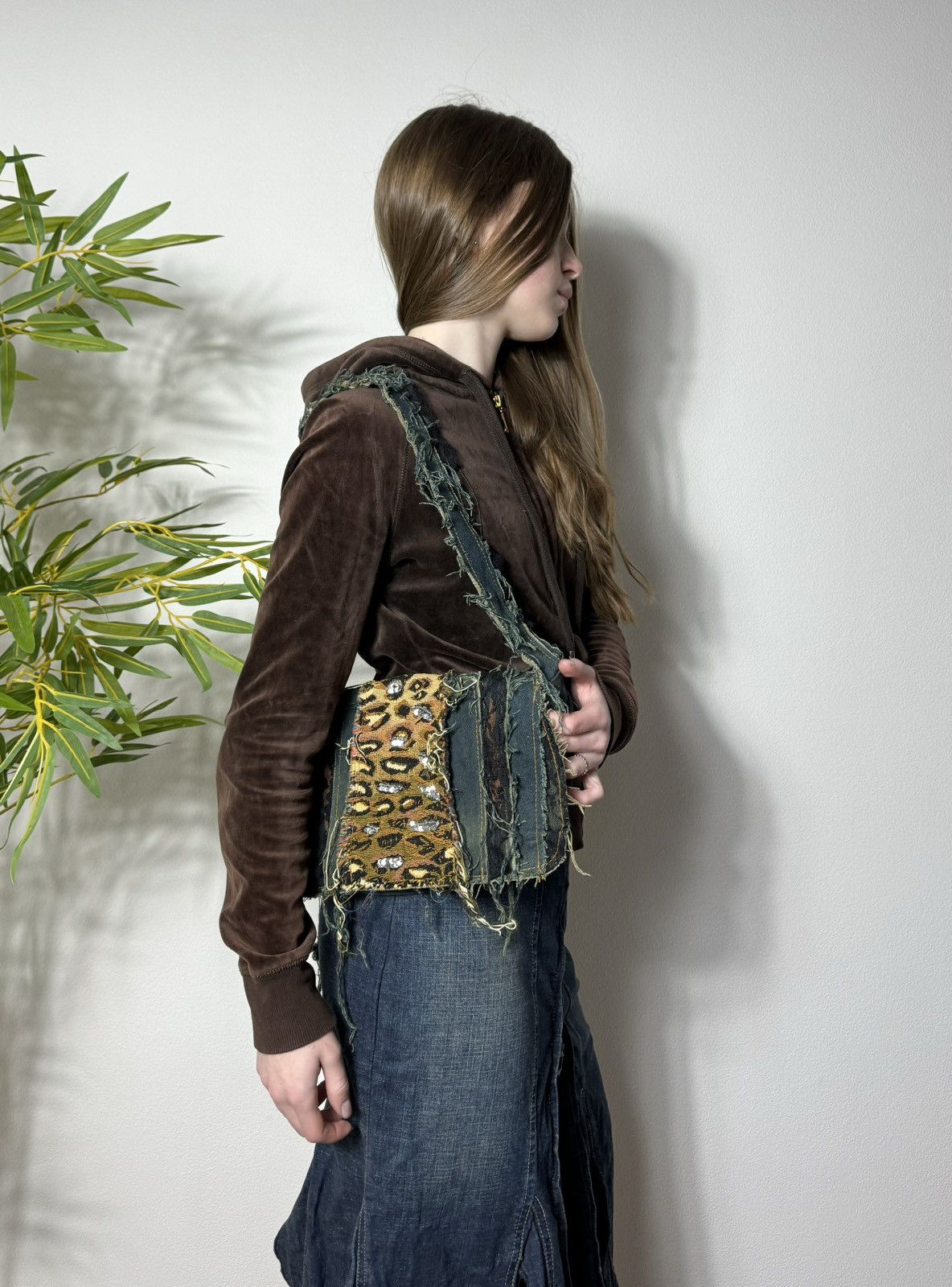 Vintage VINTAGE DISTRESSED WASHED DENIM LACE BAG Size ONE SIZE - 8 Thumbnail