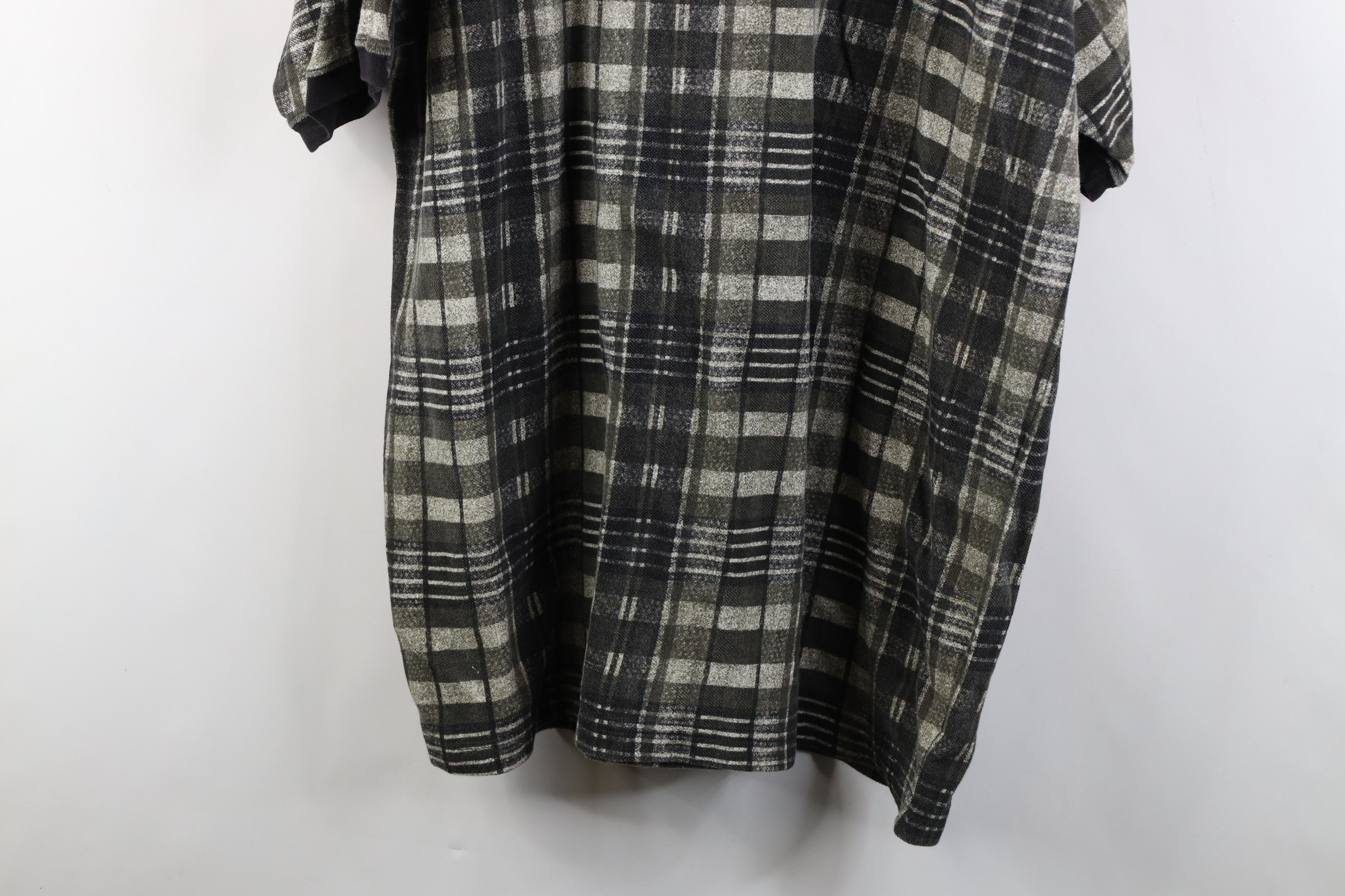 Vintage Vintage 90s Streetwear Denim Collar Golf Polo Shirt Plaid Size US XL / EU 56 / 4 - 11 Thumbnail