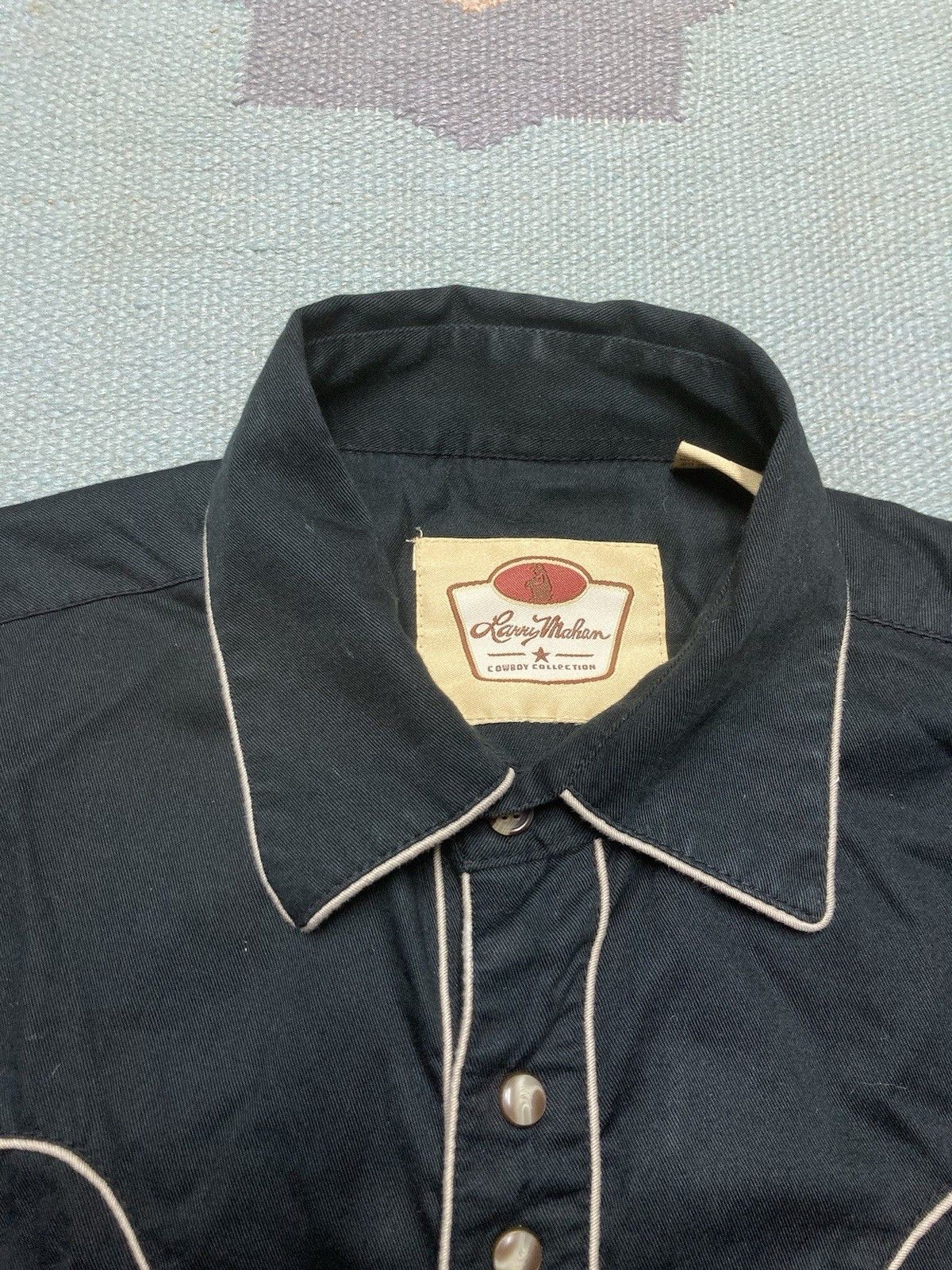 Vintage Larry Mahan pearl snap shirt rockabilly western LS smile M Size US M / EU 48-50 / 2 - 4 Thumbnail