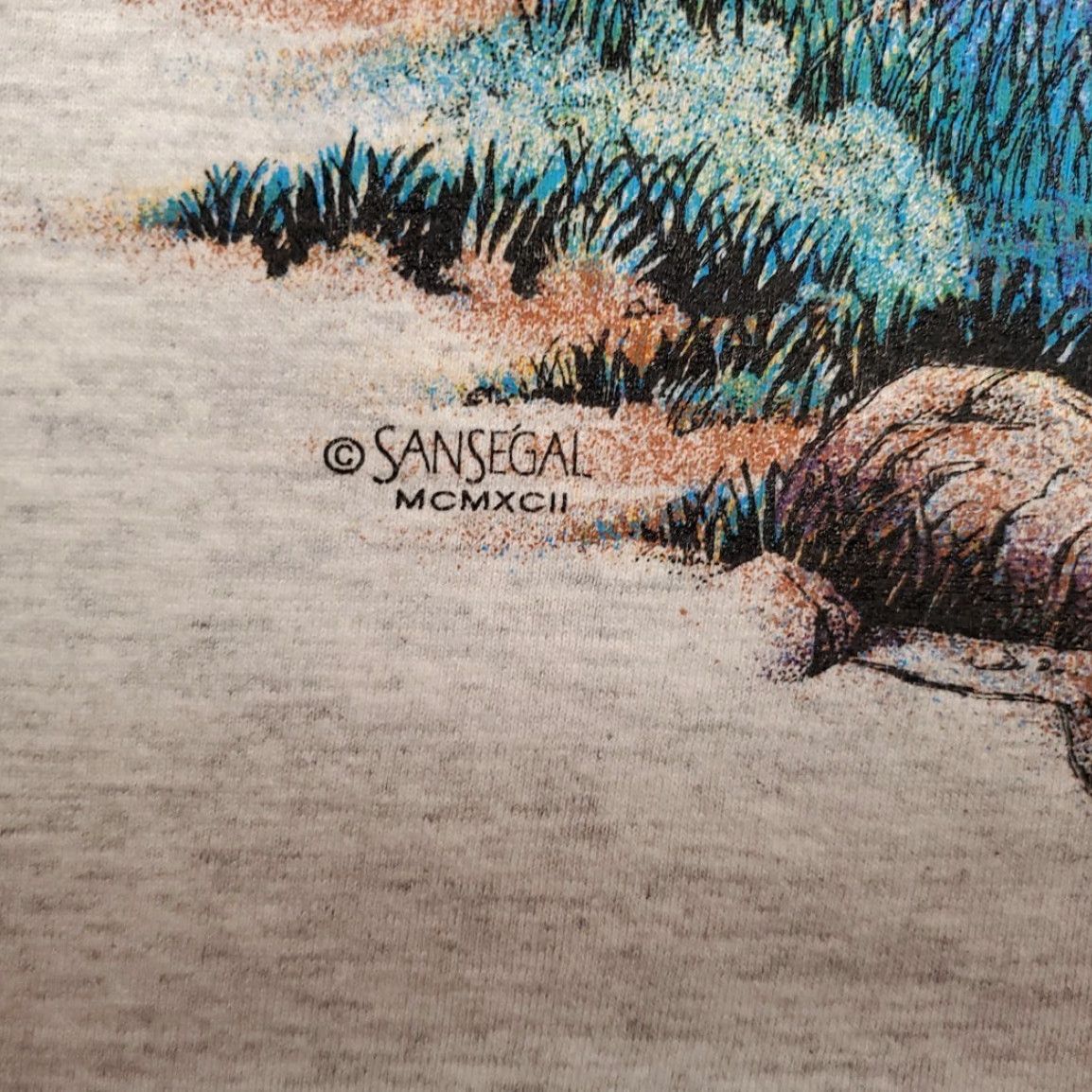 Anvil VINTAGE Nature T Shirt Mens XL Gray Bull Moose AOP Single Stitch Made in USA TEE Size US XL / EU 56 / 4 - 3 Thumbnail