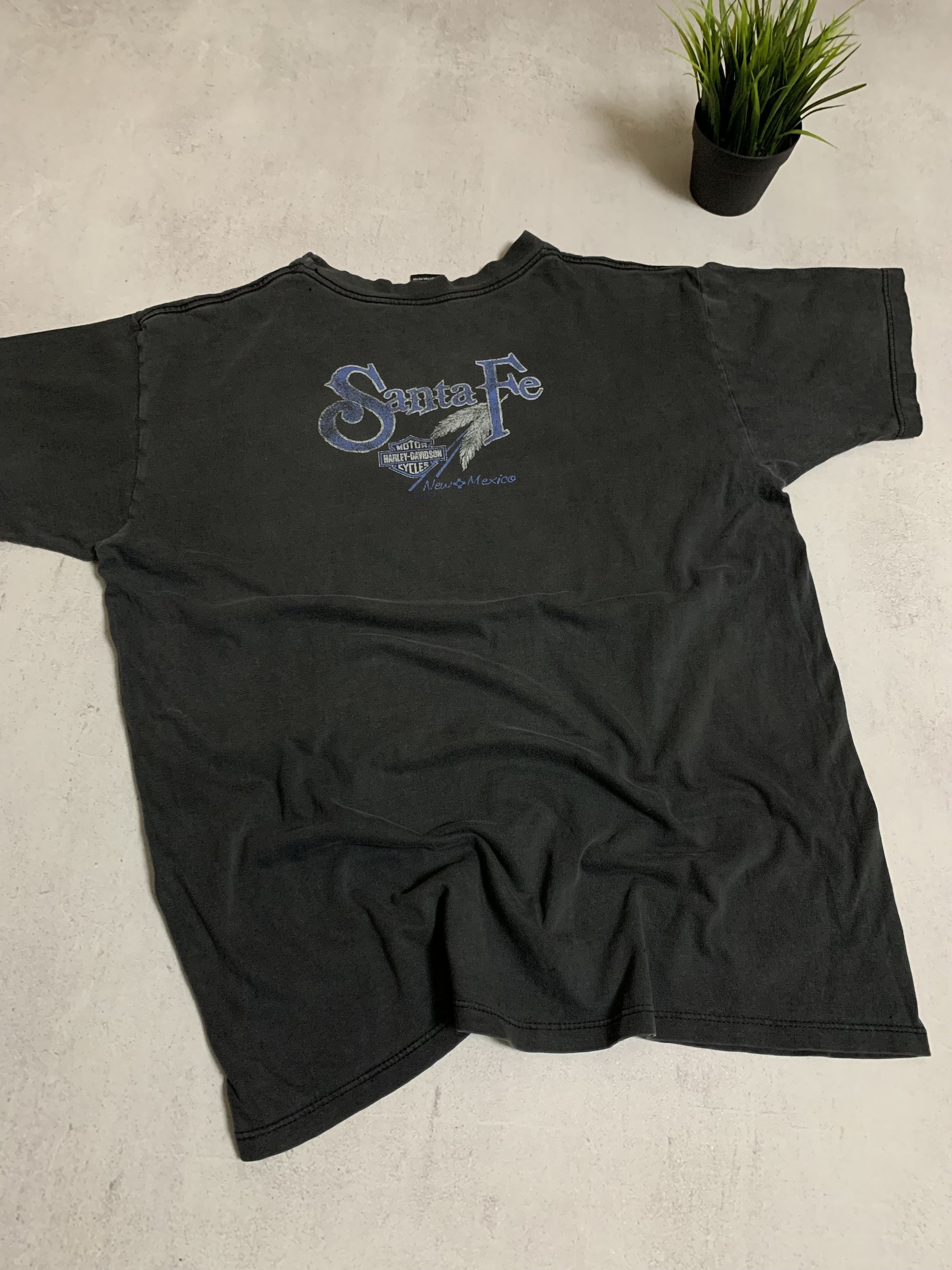 Harley Davidson × Vintage Vintage Harley Davidson T Shirt Santa Fe 2000 Distressed 90s Size US XL / EU 56 / 4 - 20 Thumbnail