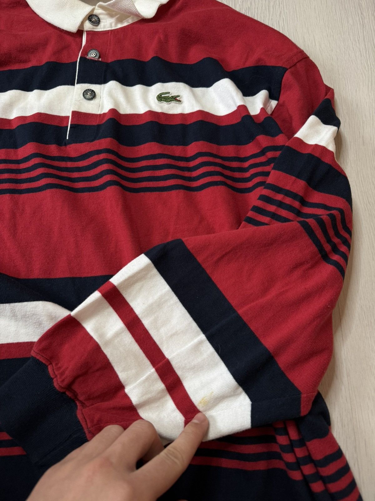 Lacoste Vintage Y2K Lacoste Rugby Baggy Sweatshirt Oversized 90’s Size US XXL / EU 58 / 5 - 6 Thumbnail