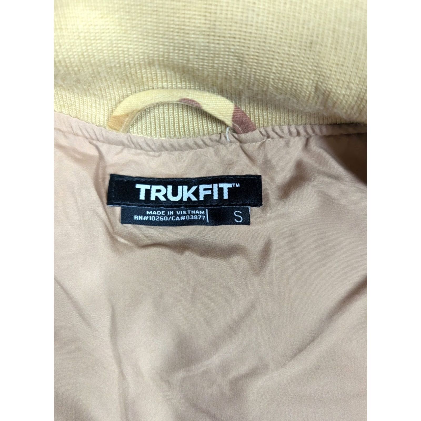 Vintage Trukfit Mens Vest Jacket Buttoned Lightweight Camouflage Mid-Length Athletic Band Collar Sports 100% Cotton S Small Size US S / EU 44-46 / 1 - 5 Thumbnail