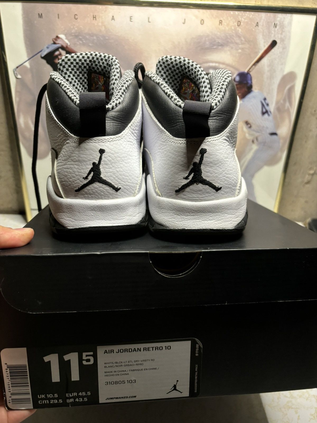 Jordan Brand Air Jordan 10 Retro 2013 Steel 2013 Size US 11.5 / EU 44-45 - 7 Thumbnail