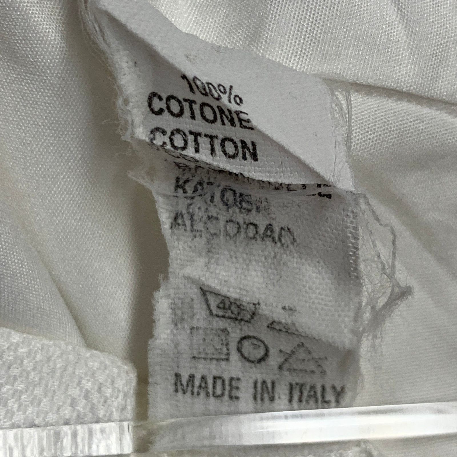 Other LORENZINI White Textured Cotton Tuxedo Long Sleeve Shirt Size 50R - 7 Thumbnail