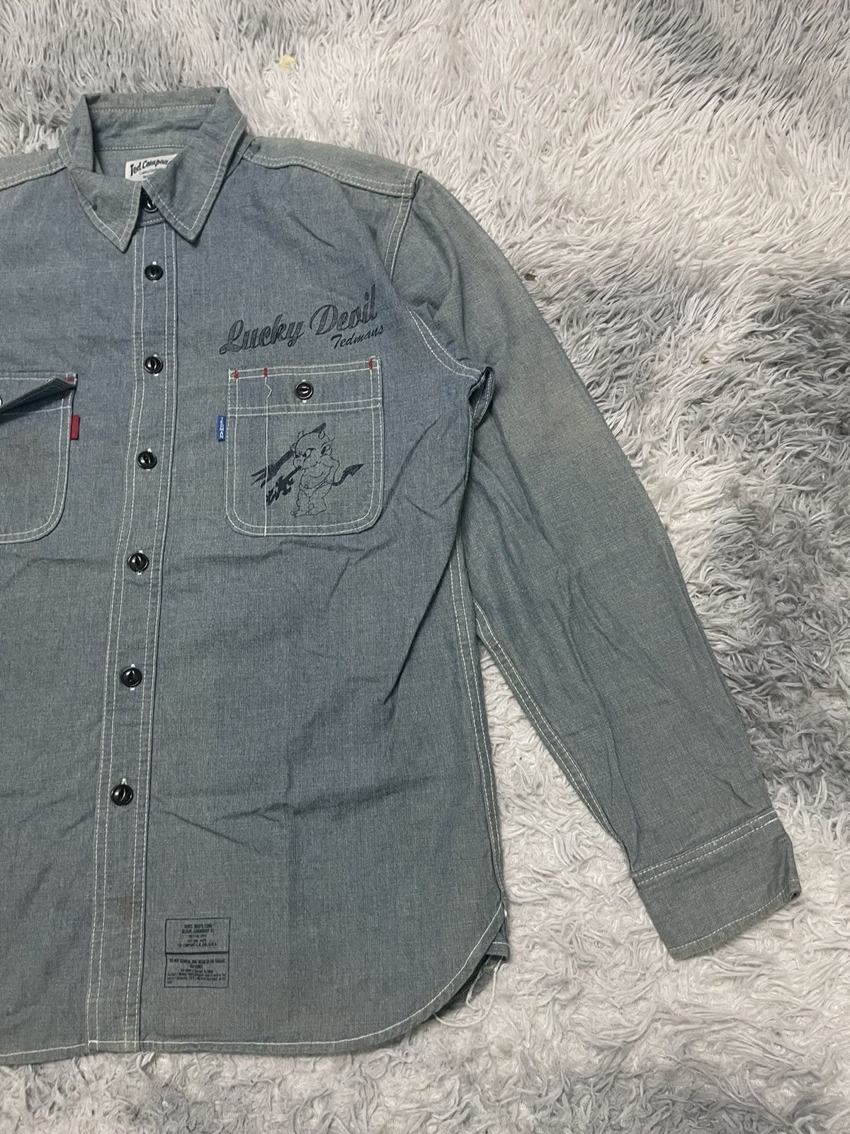 Tedman 90s TED COMPANY DENIM WORKWEAR SHIRT Size US L / EU 52-54 / 3 - 5 Thumbnail