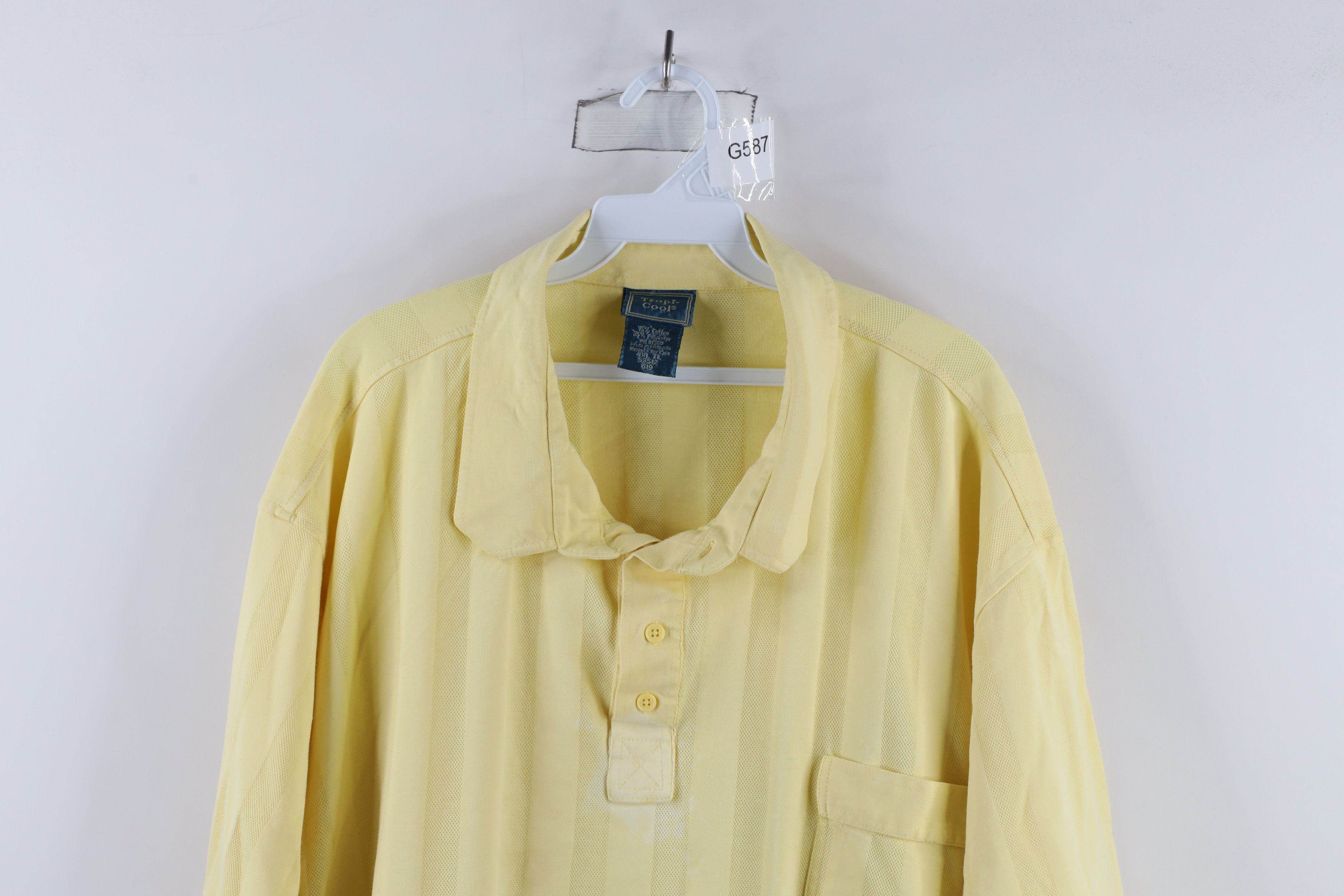 Vintage Vintage 90s Streetwear Mesh Striped Pullover Polo Shirt Size US XXL / EU 58 / 5 - 2 Thumbnail