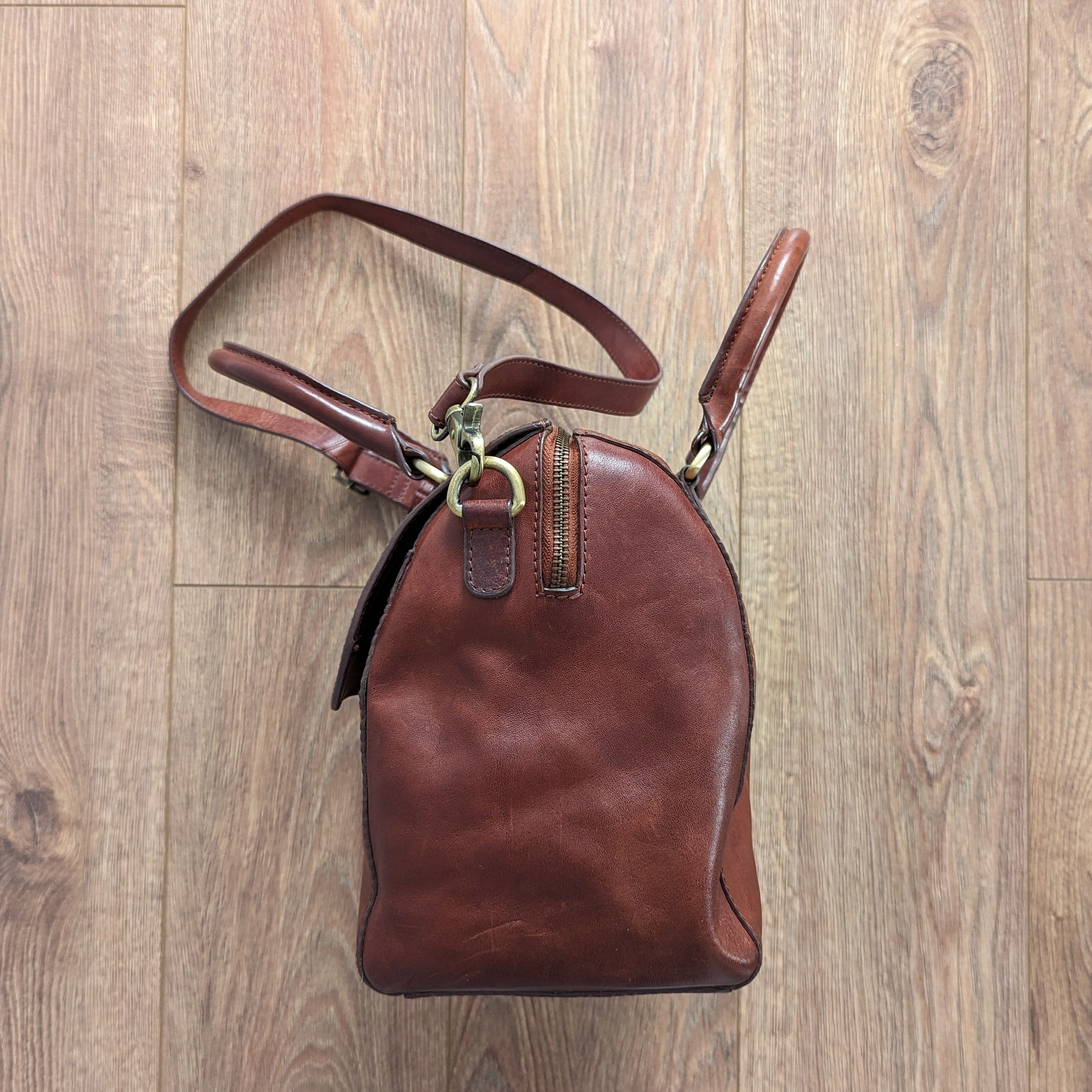 Genuine Leather Tumble & Hide Bag Genuine Italian Vegetable Tanned Leather Size ONE SIZE - 9 Thumbnail