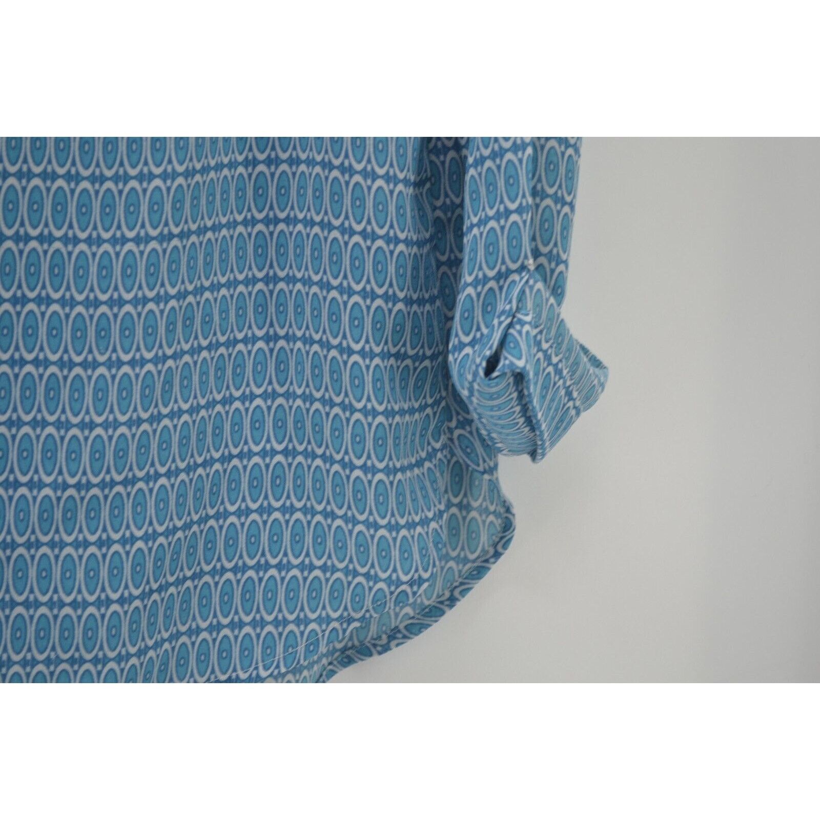 Other Caslon Women's sheer Blouse Size Medium Blue Circles Prints Size M / US 6-8 / IT 42-44 - 5 Thumbnail